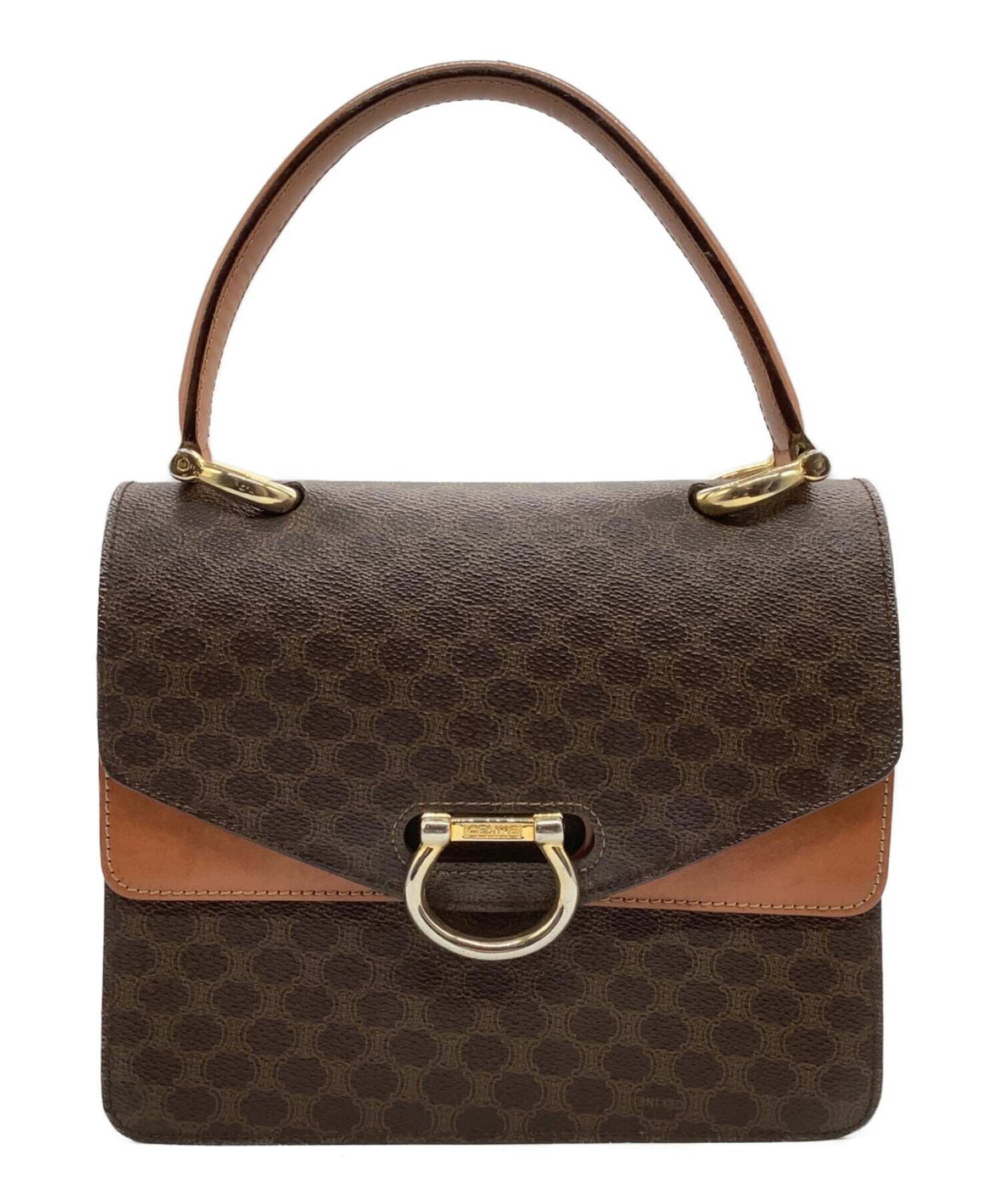 中古・古着通販】CELINE (セリーヌ) ダブルフラップハンドバッグ 