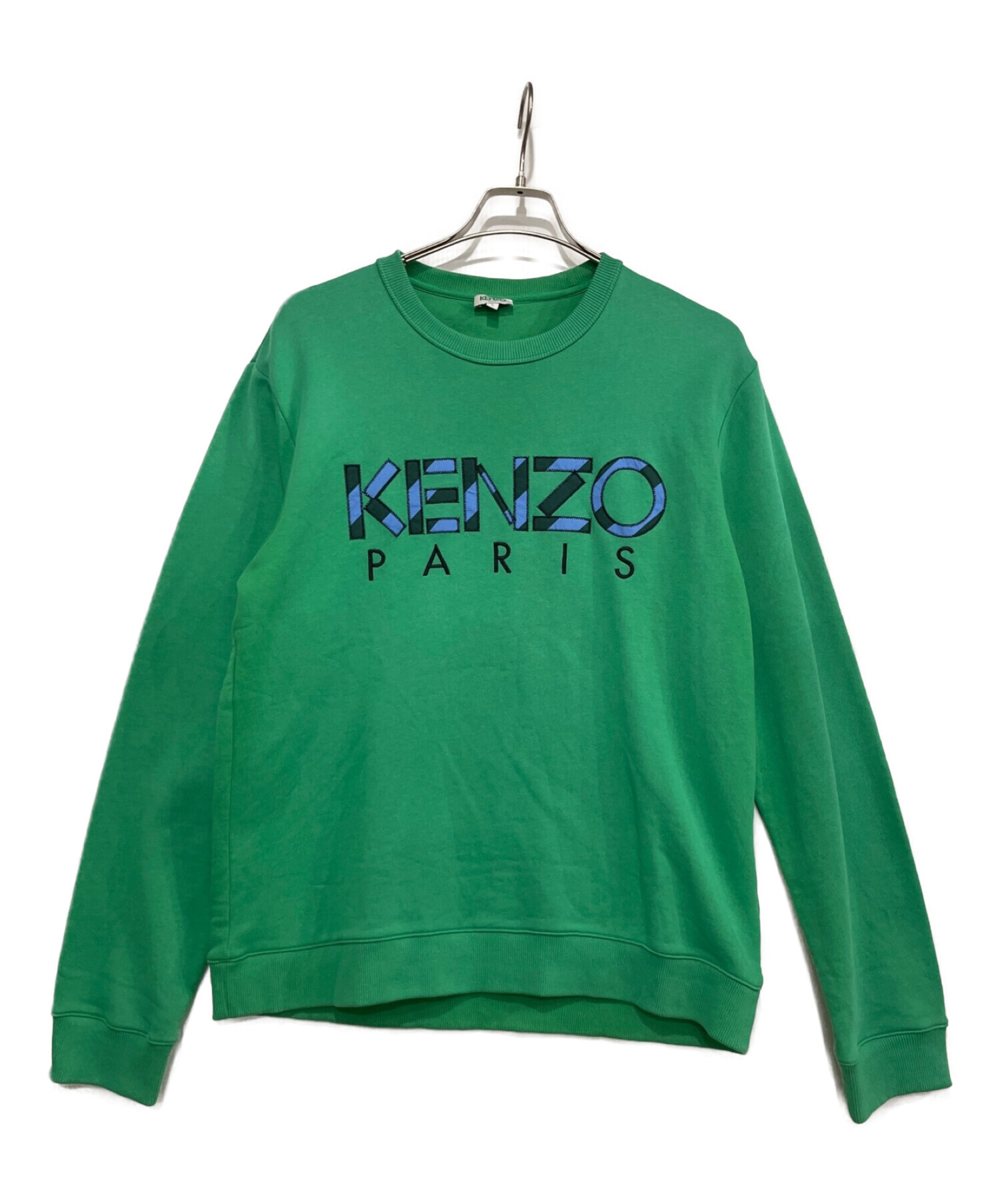 中古・古着通販】KENZO (ケンゾー) 刺繍スウェット グリーン サイズ:L 