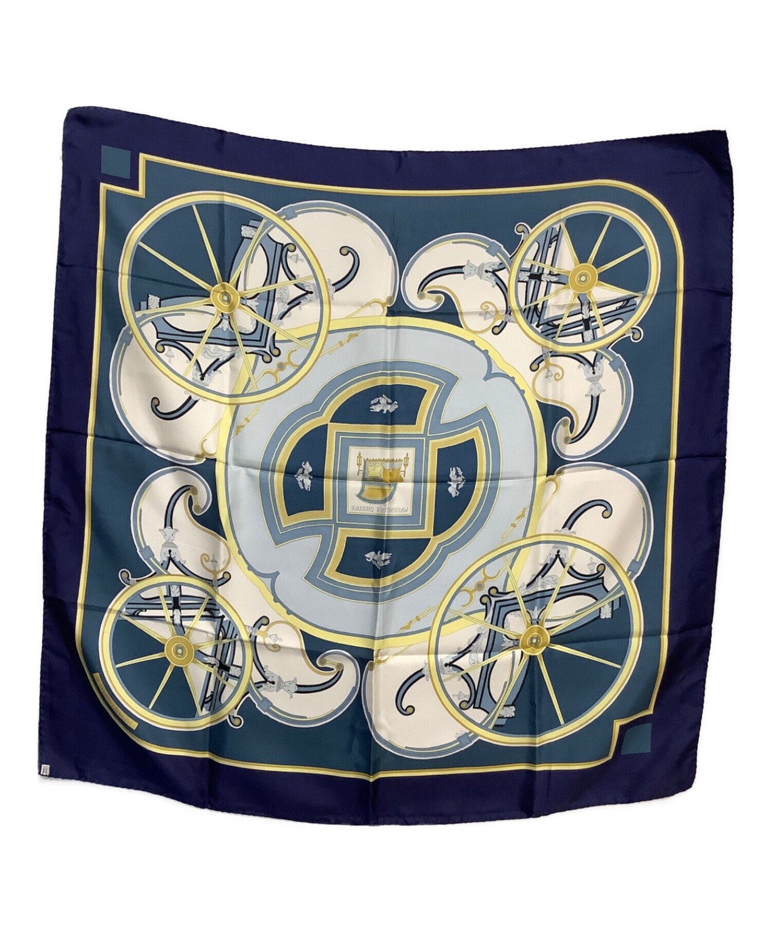 中古・古着通販】HERMES (エルメス) スカーフ ネイビー｜ブランド 
