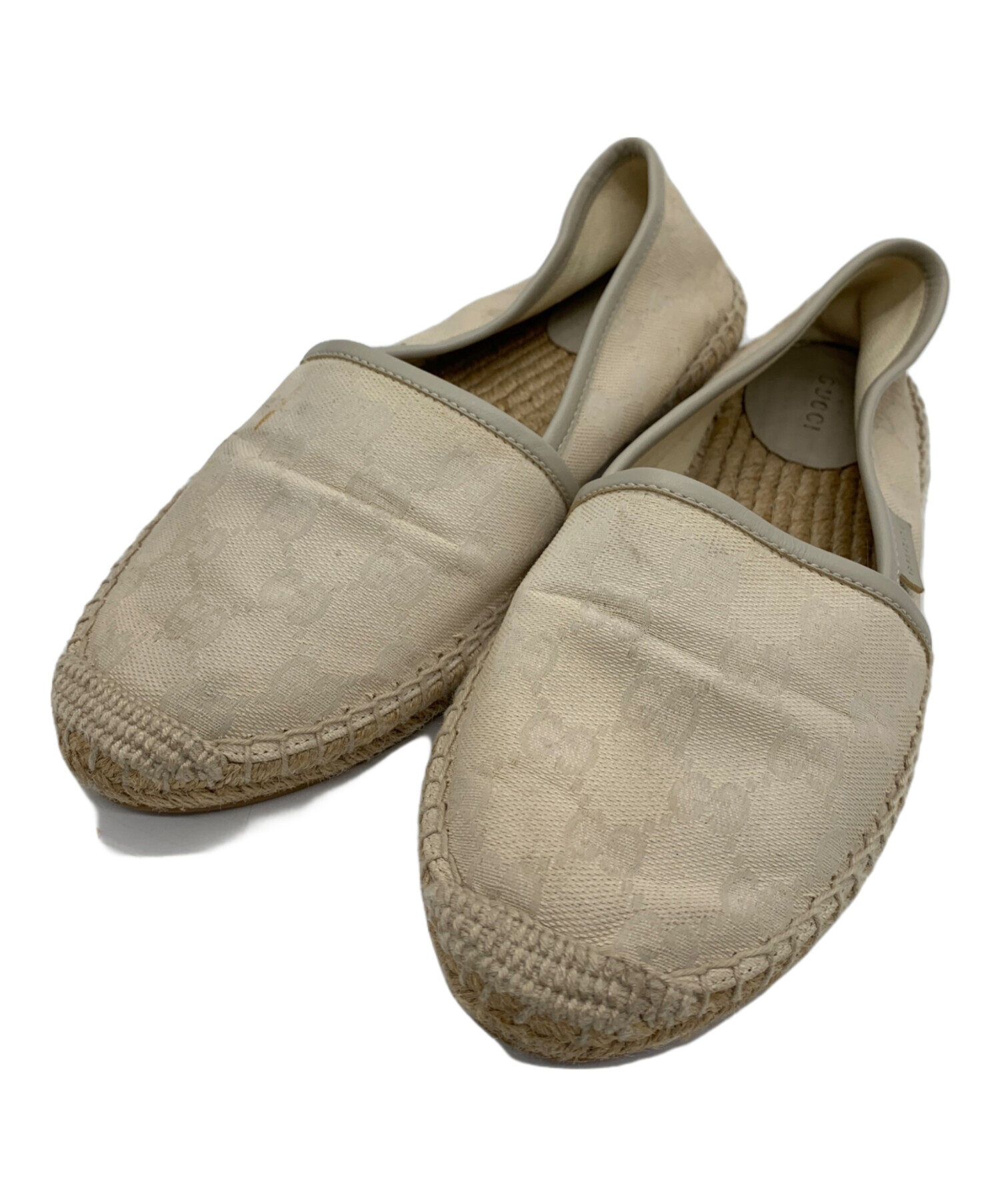 中古・古着通販】GUCCI (グッチ) エスパドリーユ ベージュ サイズ:23.5 