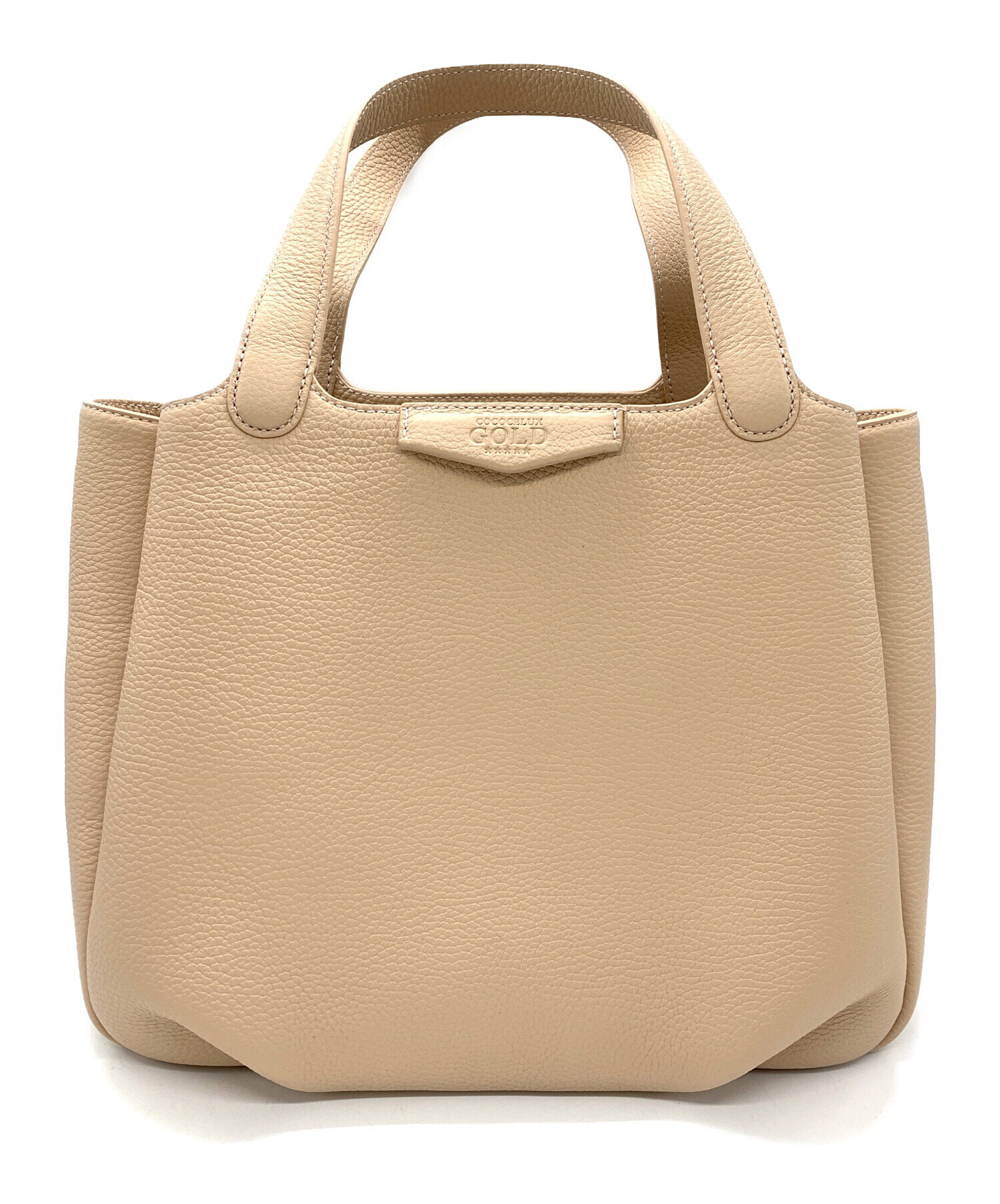 COCOCELUX GOLD ココセリュックスゴールド● 牛革クロコ型押 ワンハンドル 2WAYバッグ ハンドバッグ●ミンク●XM COCOCELUX GOLD ココセリュックス ゴールド ショルダーバッグ ポーチ