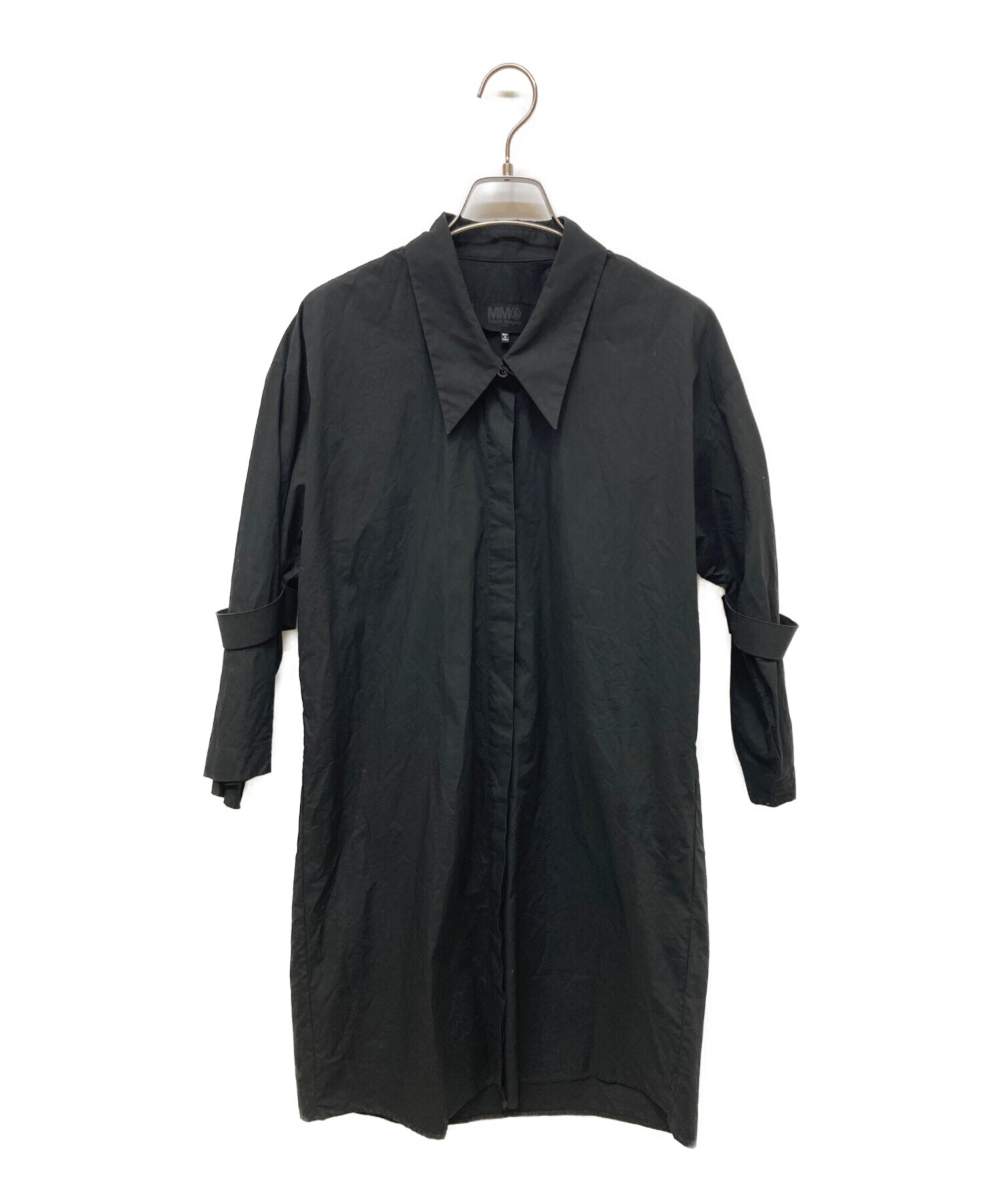 MM6 Maison Margiela (エムエムシックス メゾンマルジェラ) ロングシャツ ブラック サイズ:40