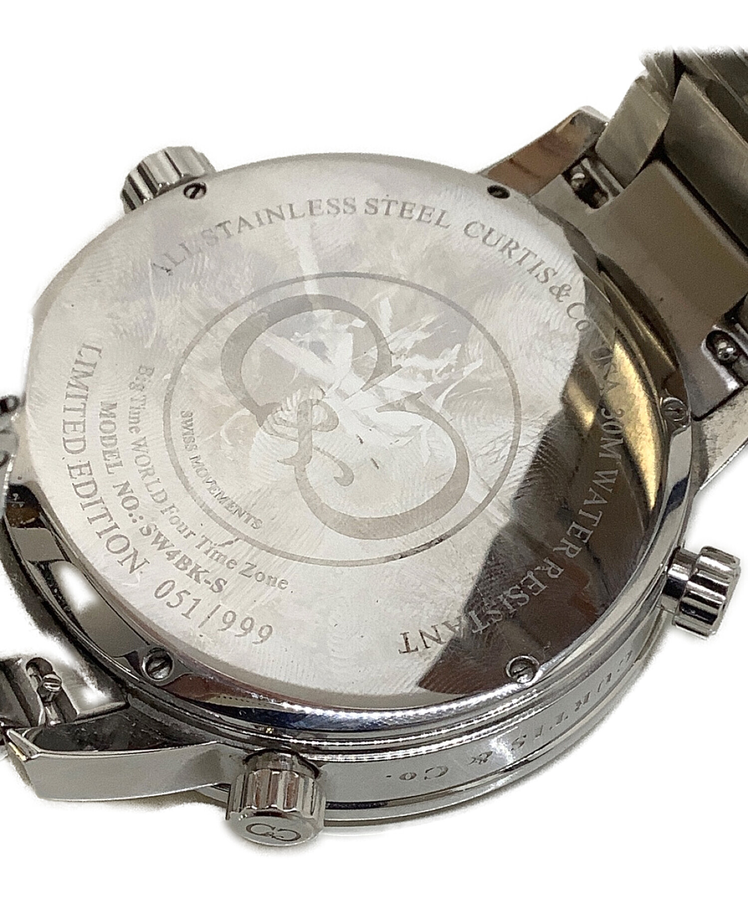 カーティスアンドコー CURTIS & Co. BIG Time WORLD SUW57JPJGY-B クォーツ 腕時計 SS イエロー 未使用