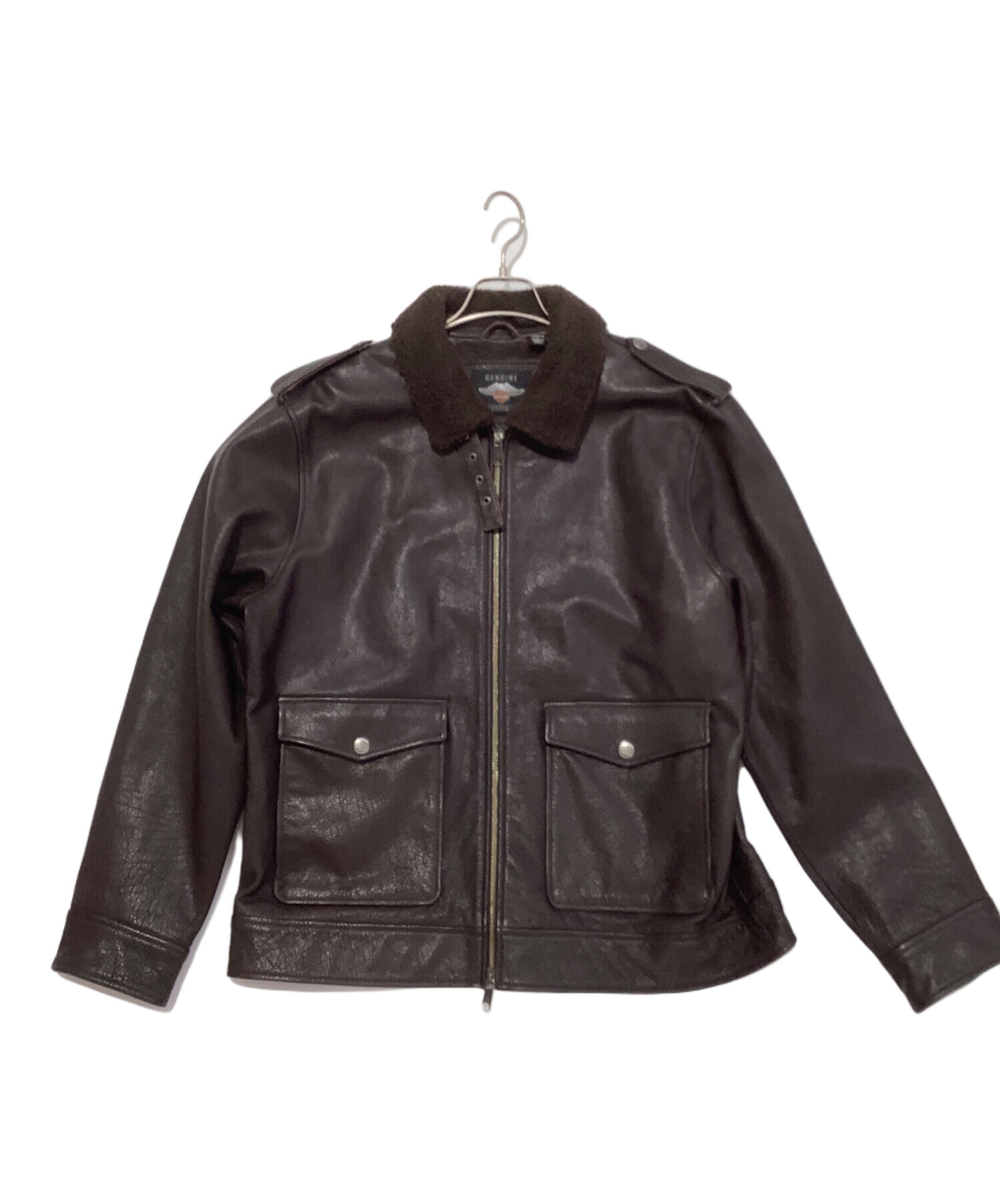 HARLEY DAVIDSONハーレーダビッドソン黒ブラウンレザージャケット