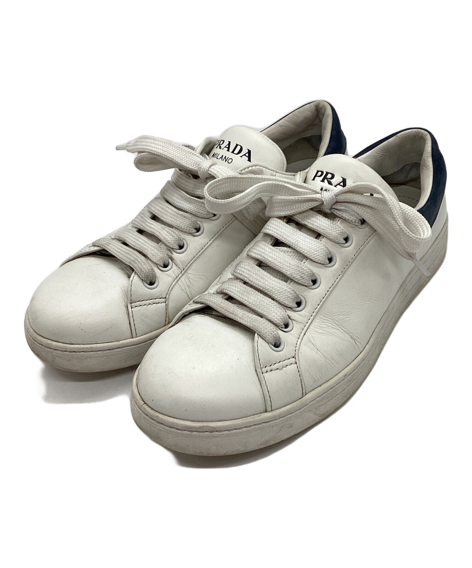 中古・古着通販】PRADA (プラダ) PRADA スニーカー ホワイト サイズ 