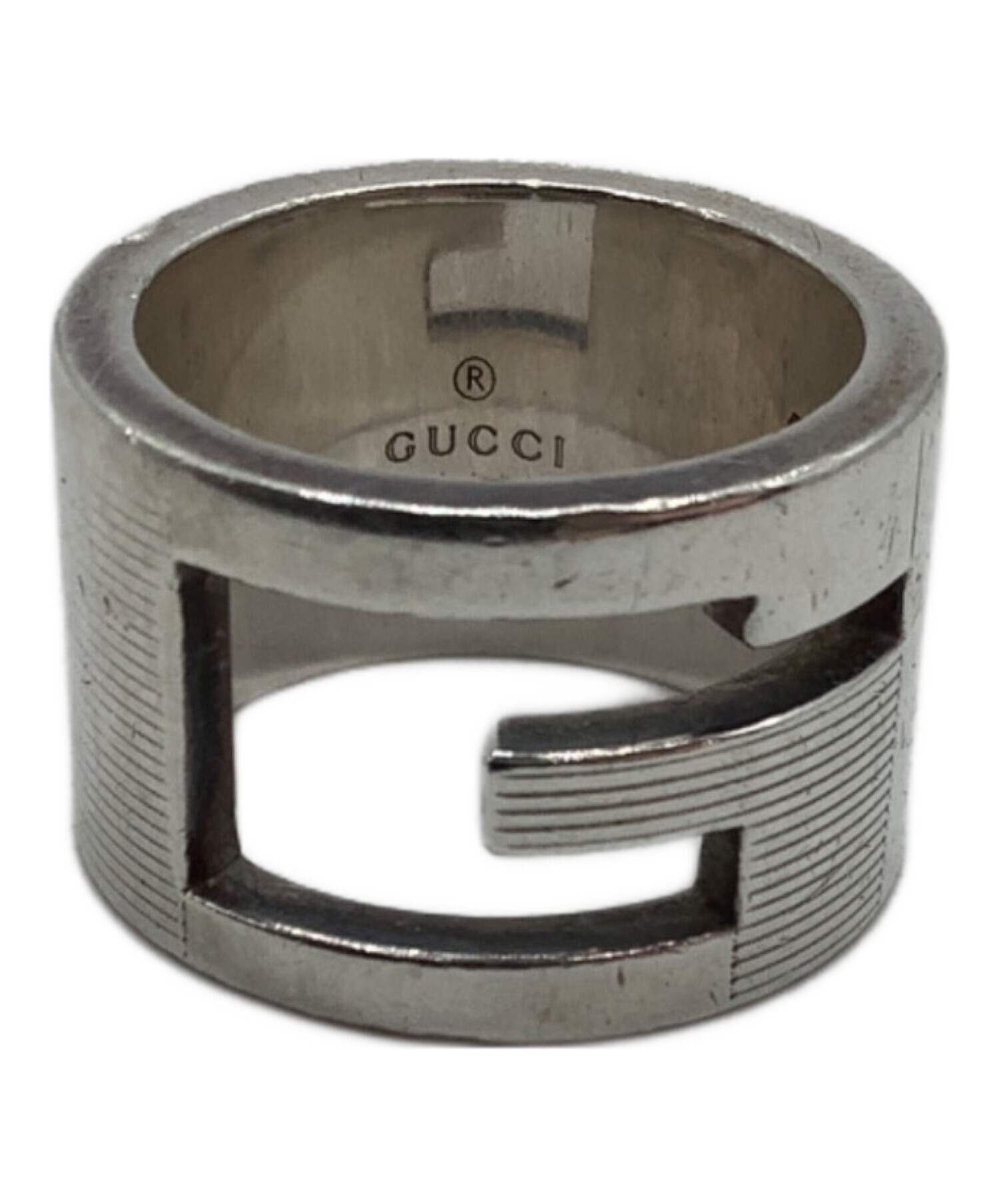 中古・古着通販】GUCCI (グッチ) SVリング ブランデッドG シルバー 