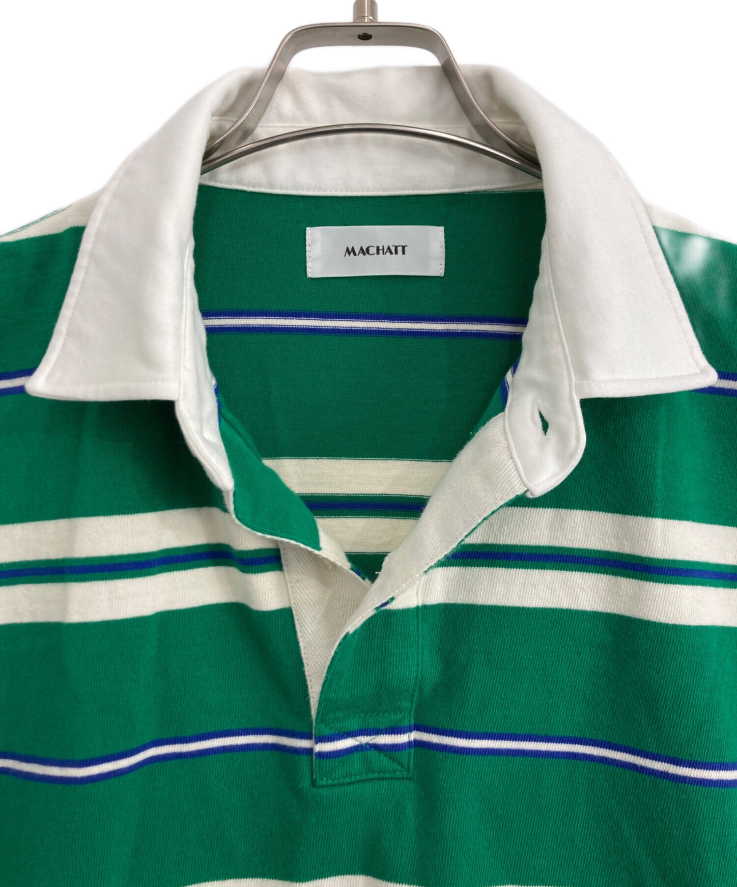 MACHATT マチャット　ボーダーラガーシャツ　グリーン マチャット machatt ボーダー ラガー シャツ（グリーン） machatt