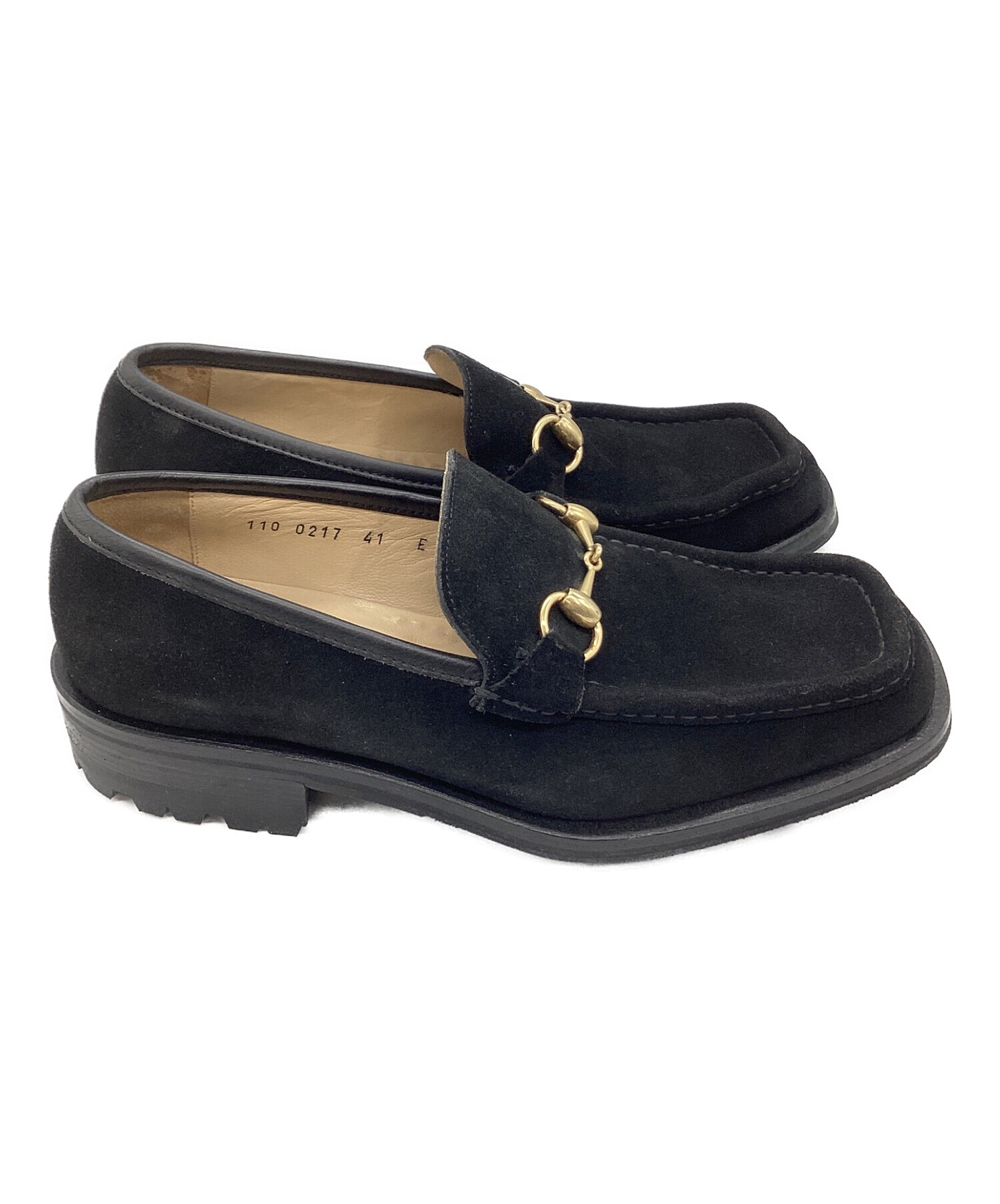 中古・古着通販】GUCCI (グッチ) ビットローファー ブラック サイズ 
