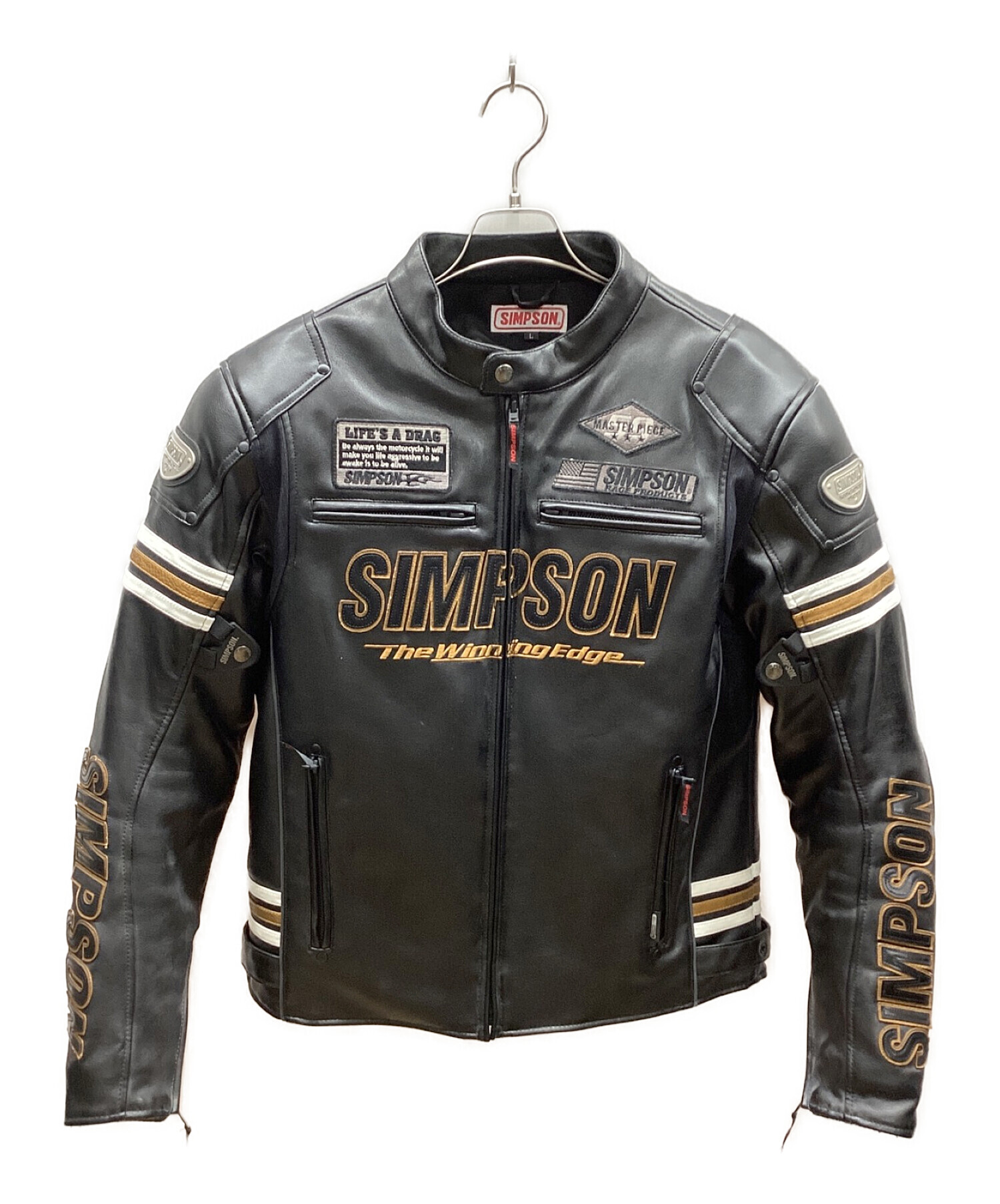 SIMPSON SIMPSON シンプソン ライディングジャケット L 黒 秋冬用 
