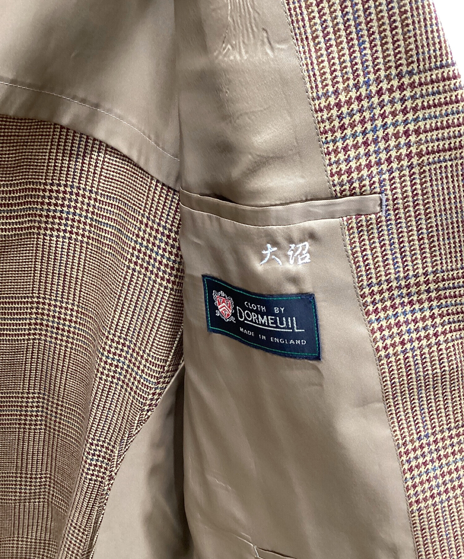 中古・古着通販】DORMEUIL (ドーメル) チェックテーラードジャケット  