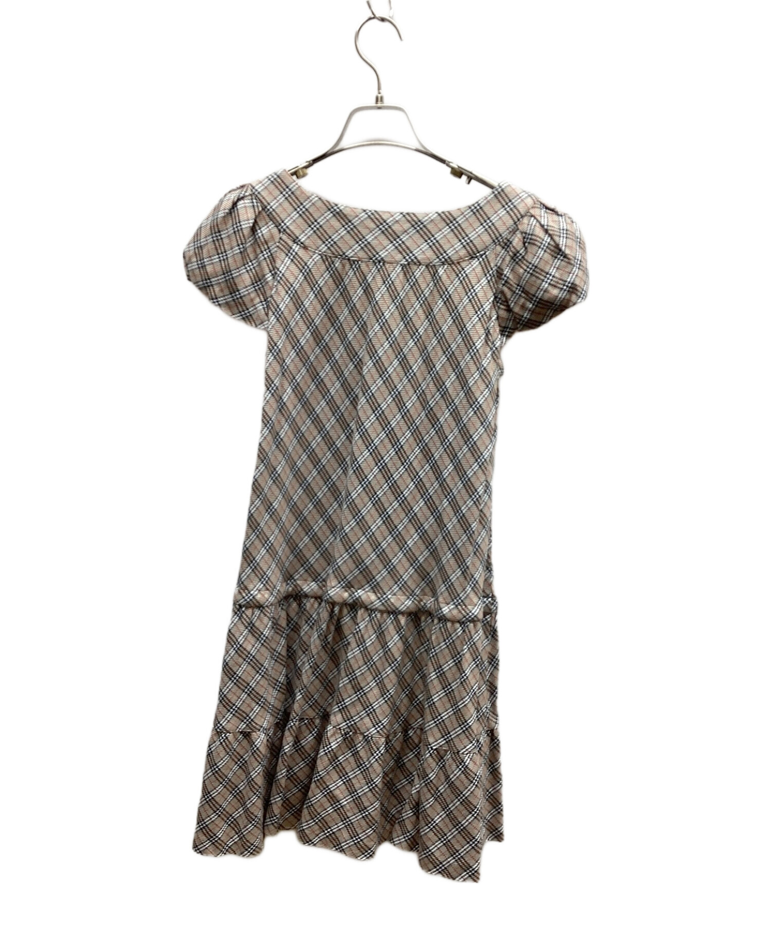 バーバリーブルーレーベル ワンピース ノバチェック 36 S ベージュ