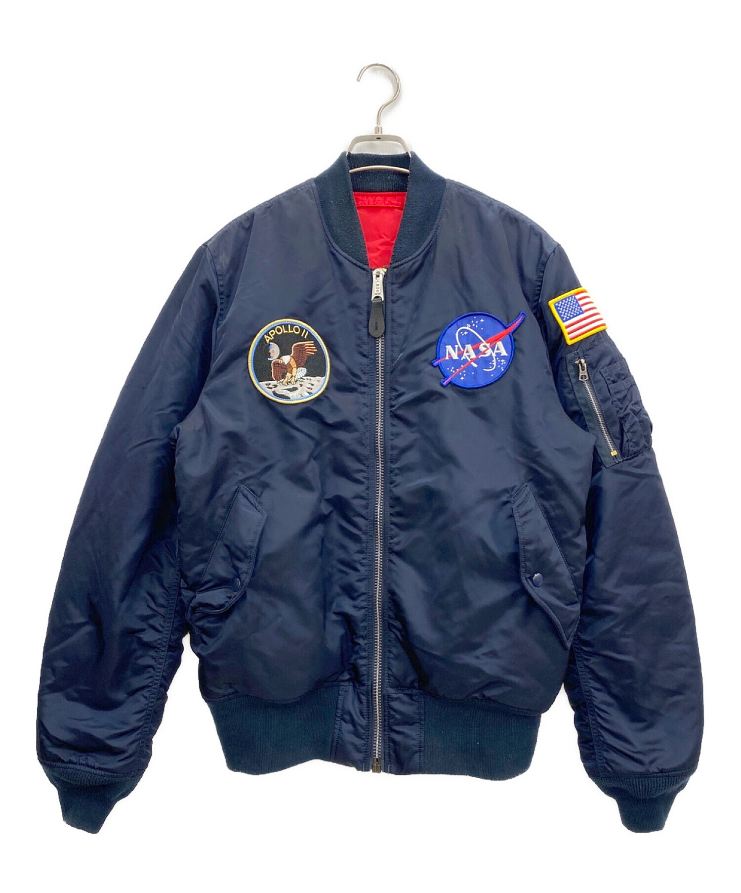 中古・古着通販】ALPHA (アルファ) MA-1ジャケット ネイビー サイズ:XL 