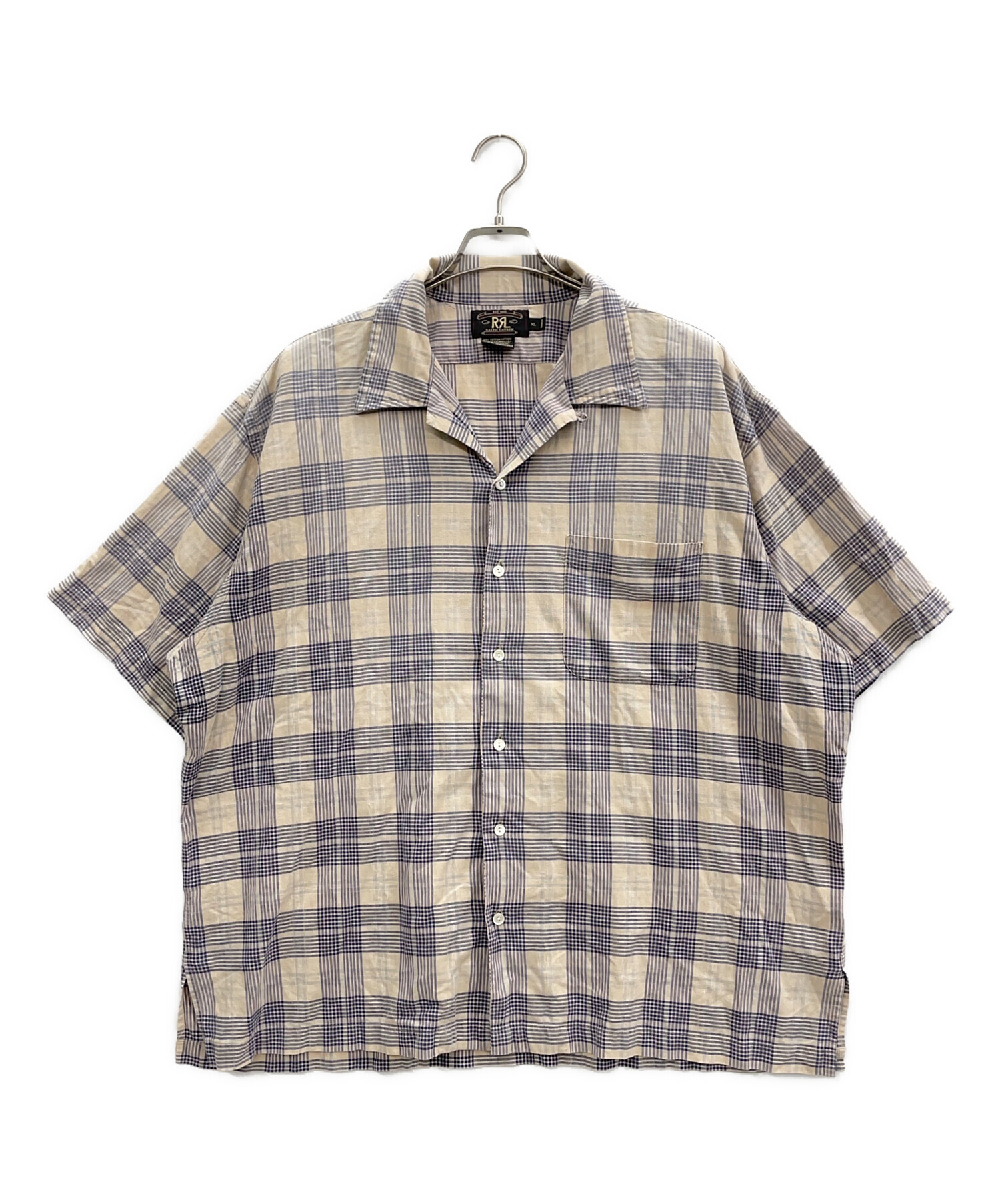 中古・古着通販】RRL (ダブルアールエル) 半袖シャツ ベージュ 