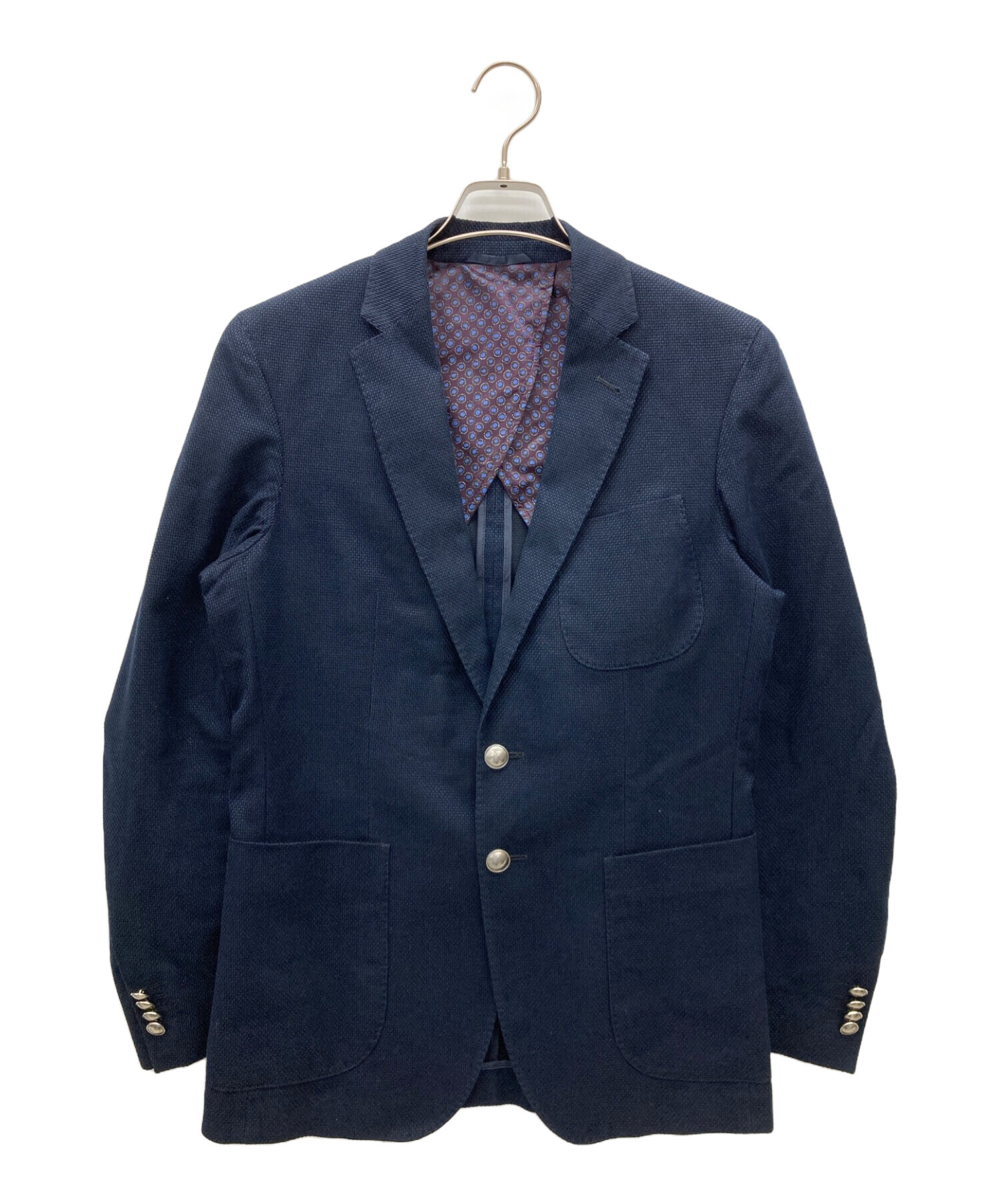 HUGO BOSS ヒューゴボス テーラードジャケット グレーネイビー UK52 