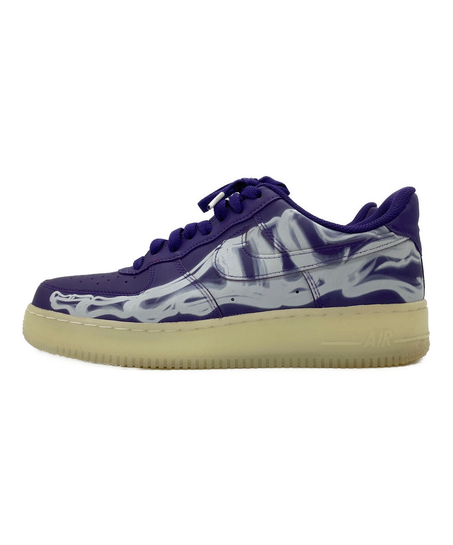 中古・古着通販】NIKE (ナイキ) AIR FORCE 1 07 SKELETON QS パープル 