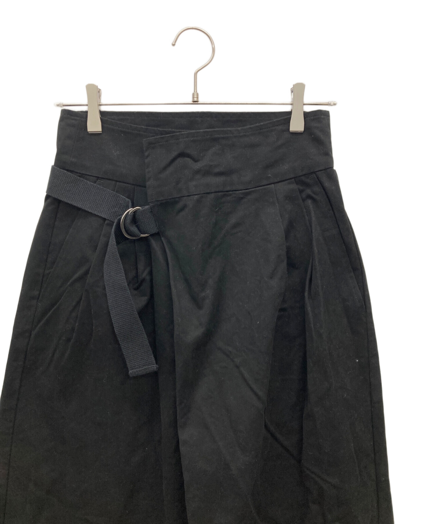 中古・古着通販】CLANE (クラネ) アシンメトリーワークパンツ ブラック  