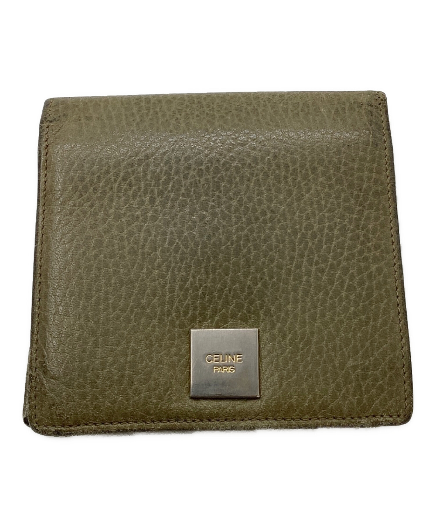 中古・古着通販】CELINE (セリーヌ) 2つ折り財布 カーキ｜ブランド  