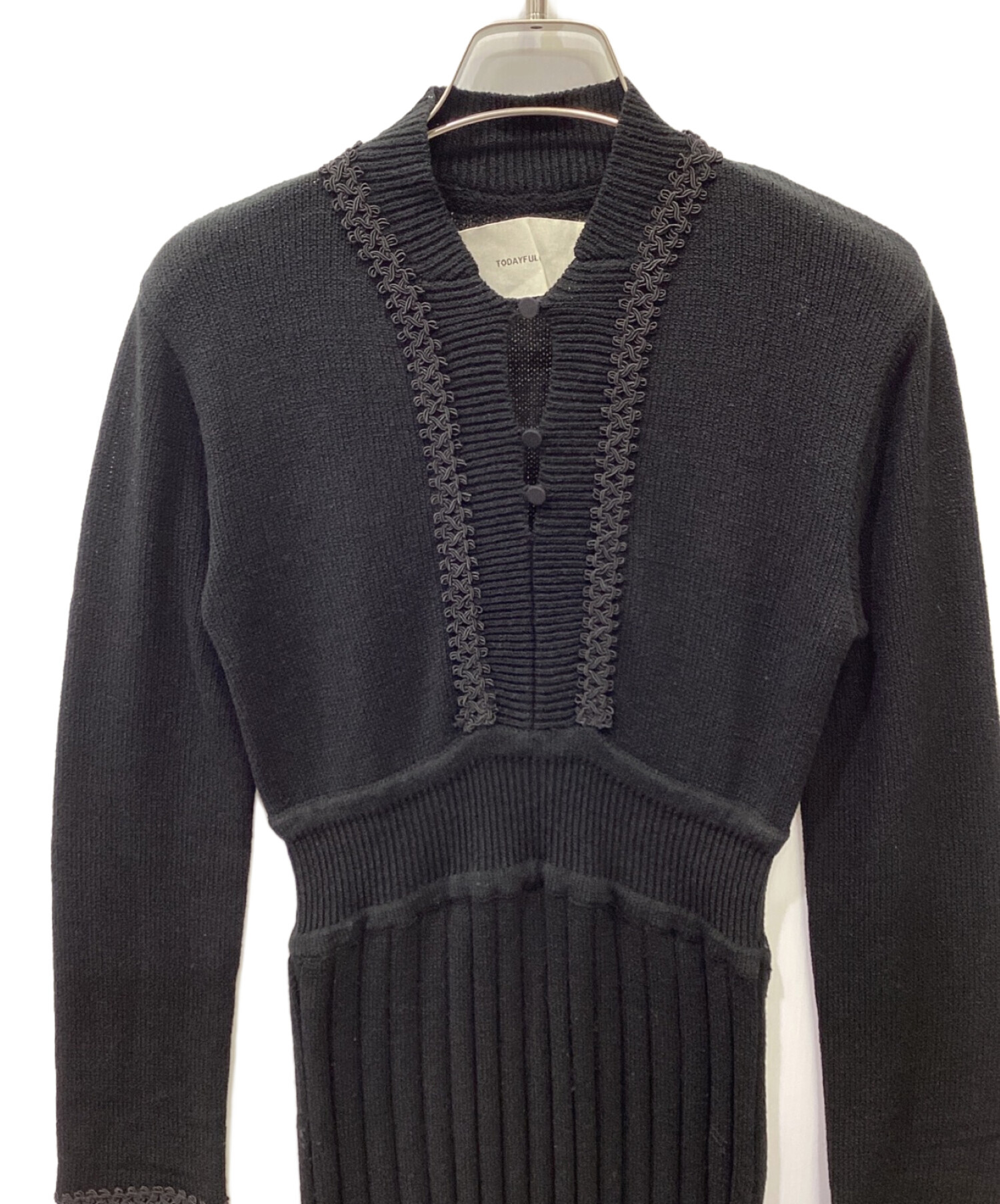 TODAYFUL Blade Piping Knitdress ブラック｜レディース 
