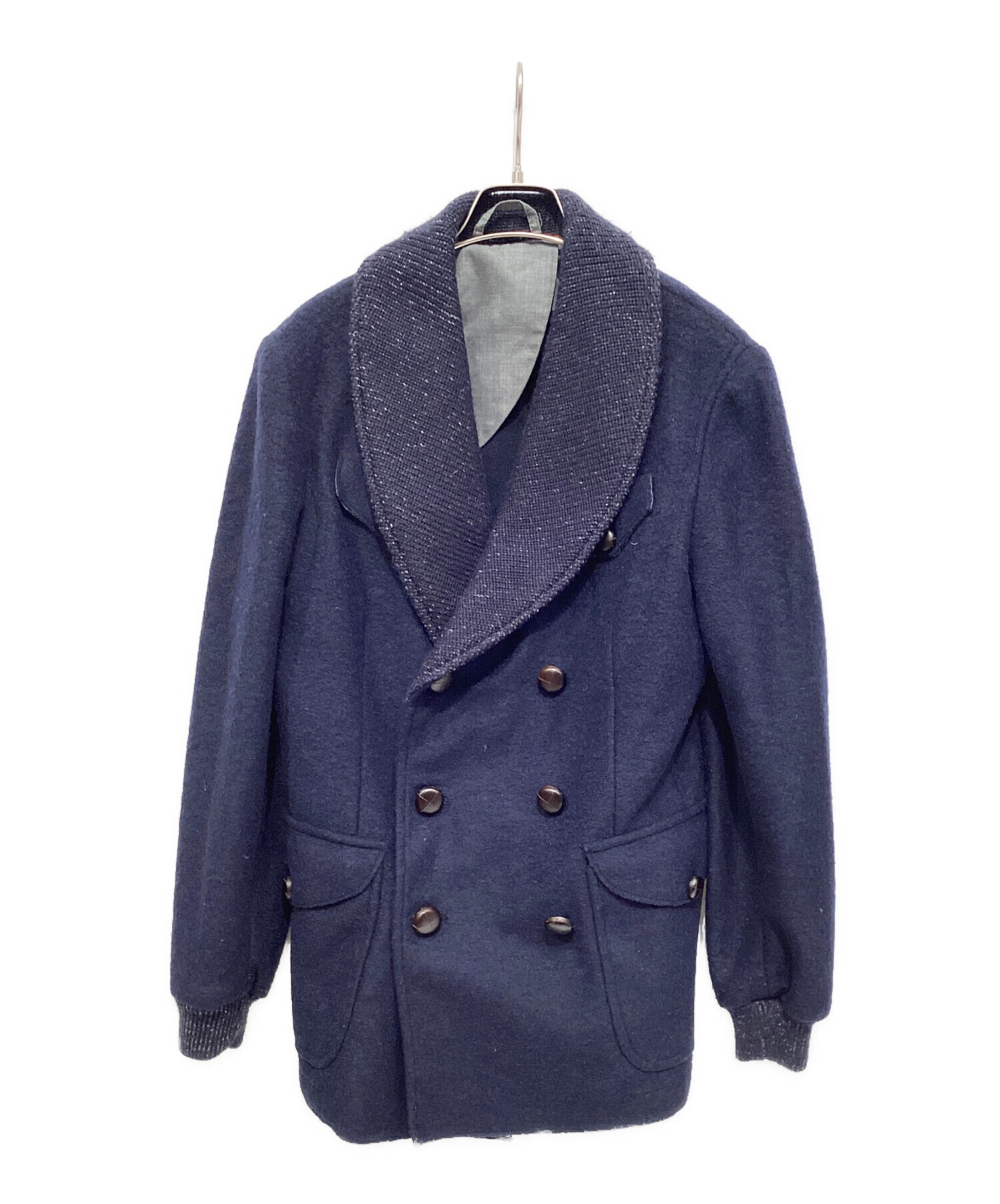 美品 hevo イーヴォ 46 ダブルブレスト ベルテッド コート トレンチ