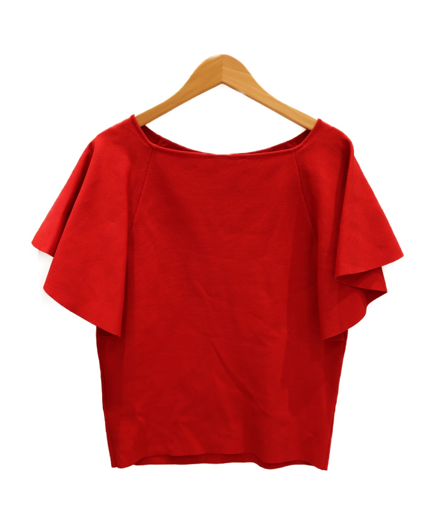 中古・古着通販】VALENTINO (バレンチノ) ニットソー レッド サイズ:S 