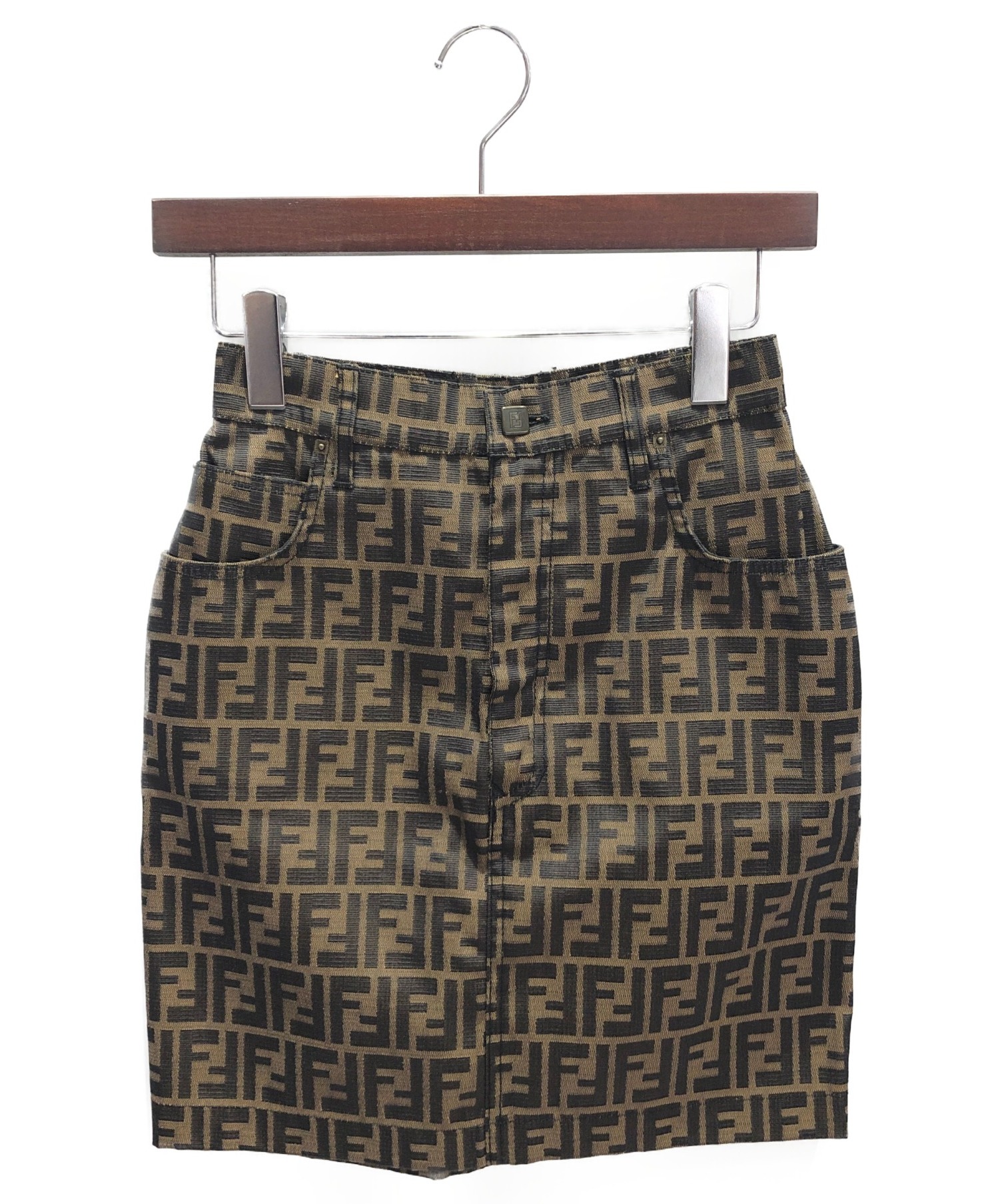 FENDI フェンディ ズッカ柄 パイル地 半袖 スカート セットアップ 