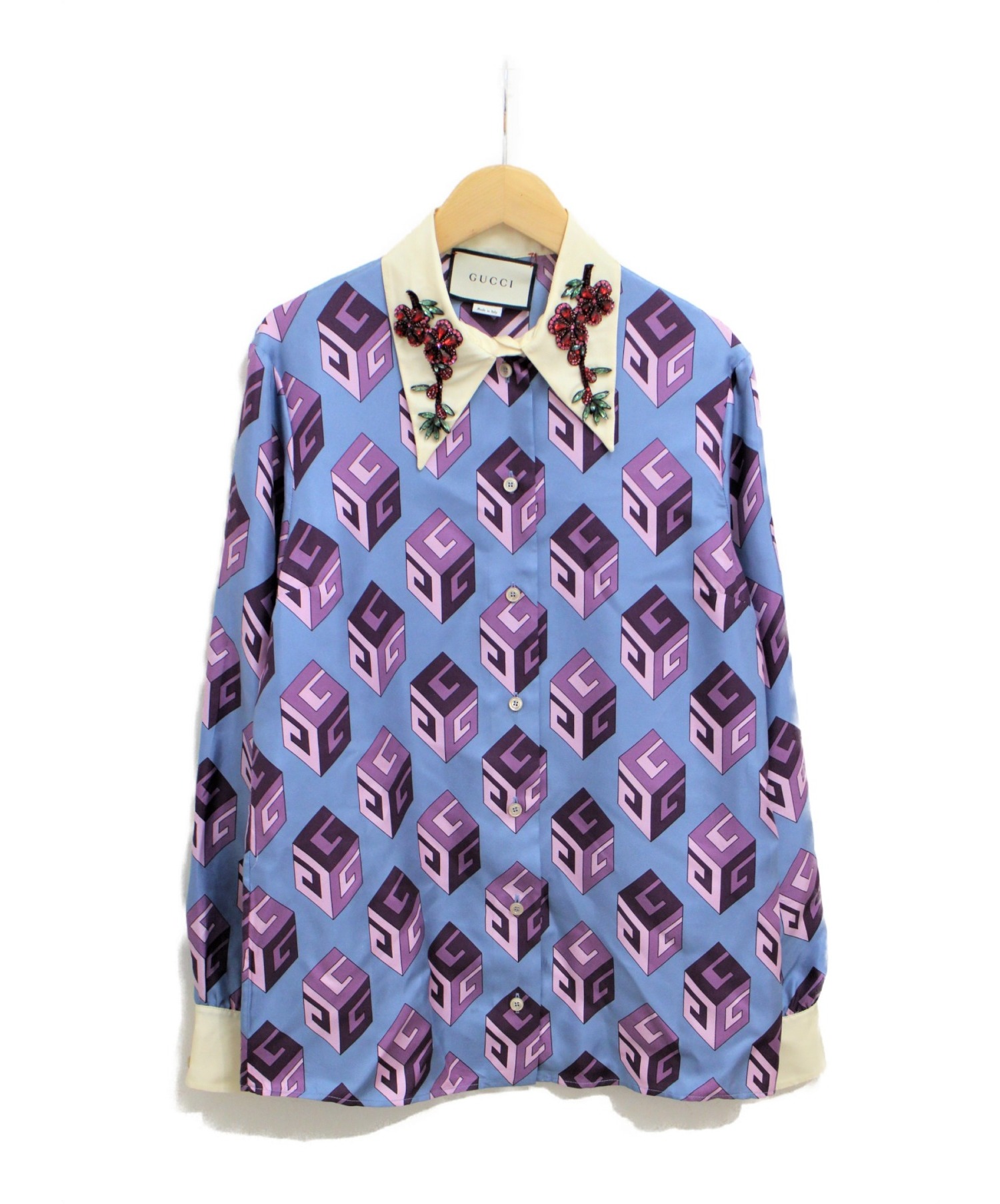 GUCCI GGパターン 長袖シャツ パープル｜トップス