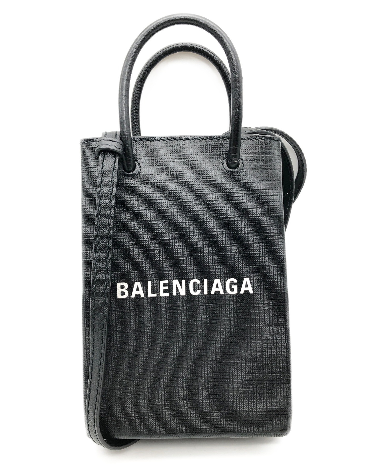 BALENCIAGA (バレンシアガ) ショッピング フォン ホルダーバッグ ブラック サイズ:- ノースサウス