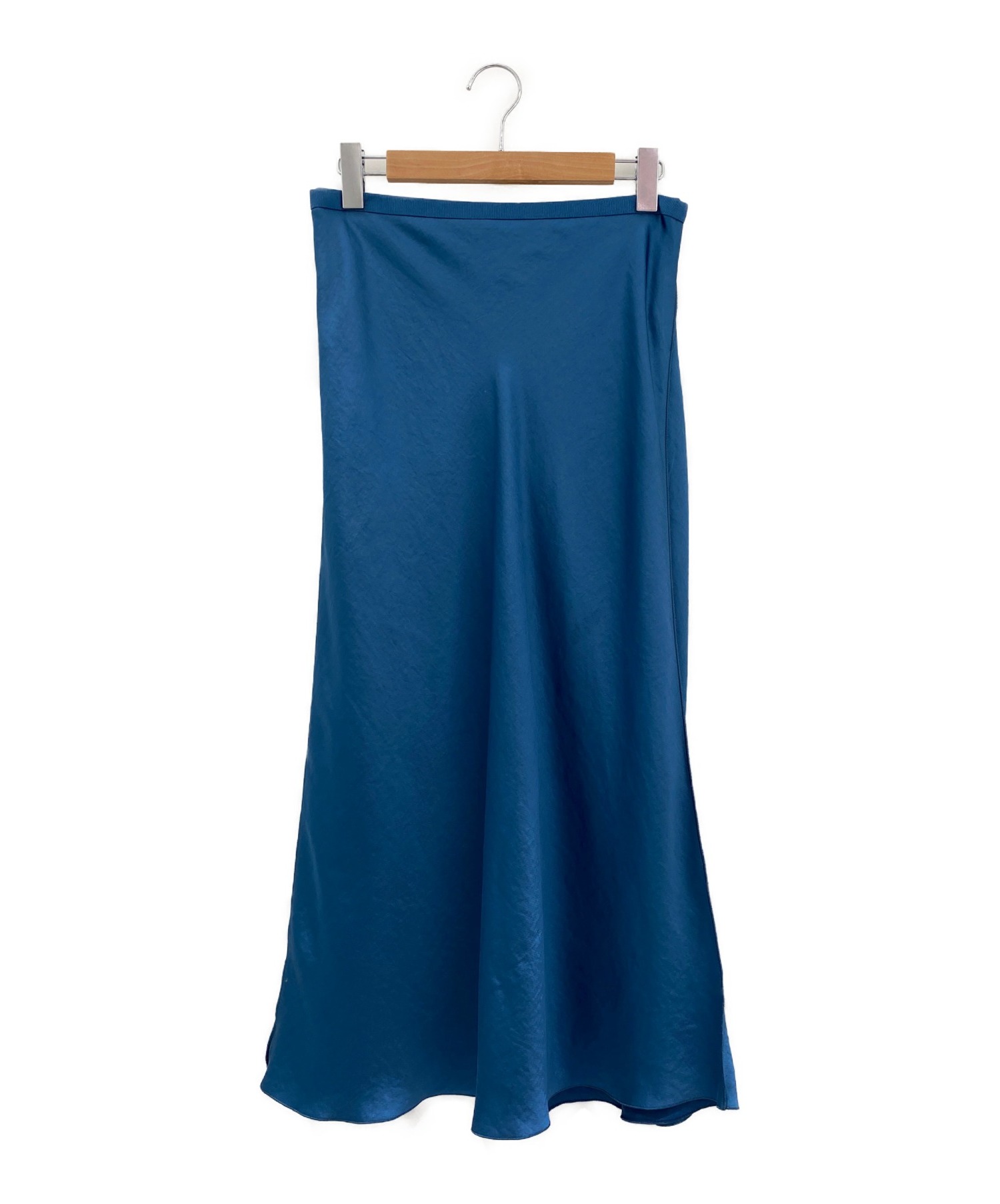 DRAWER (ドゥロワー) フレアロングスカート ブルー サイズ:40