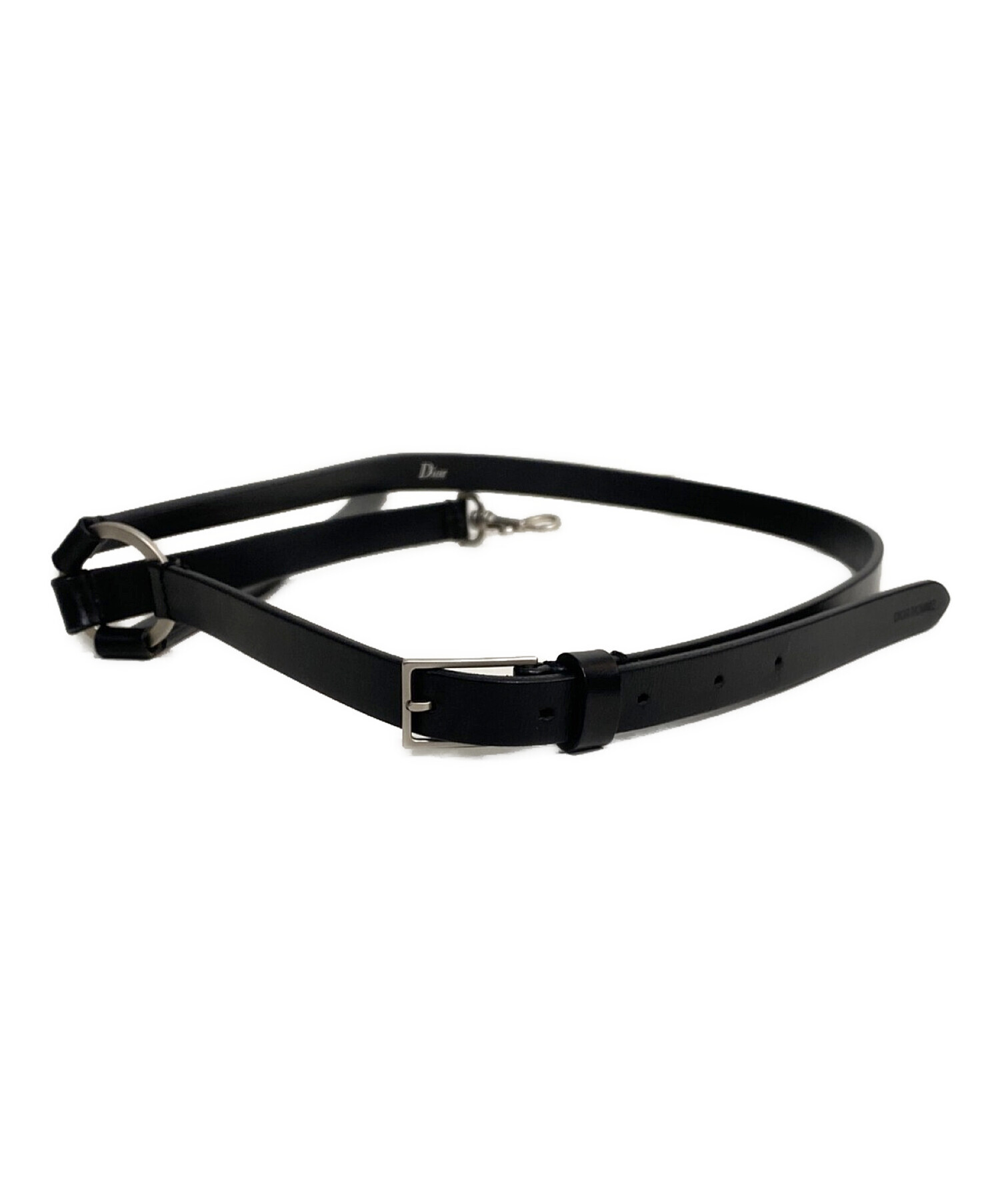 DIOR HOMME (ディオール オム) Thingh harness belt ブラック サイズ:90
