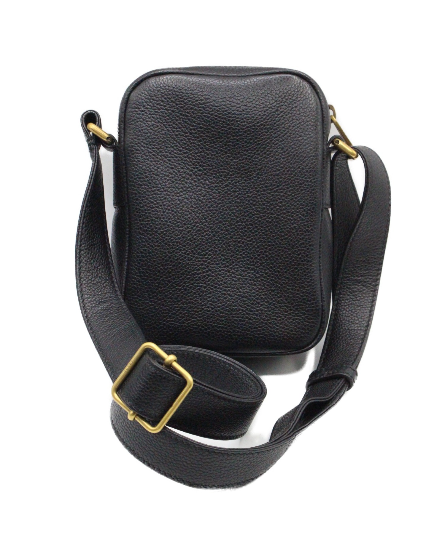 GUCCI グッチ ブラック ロゴプリント ショルダーバッグ バッグ