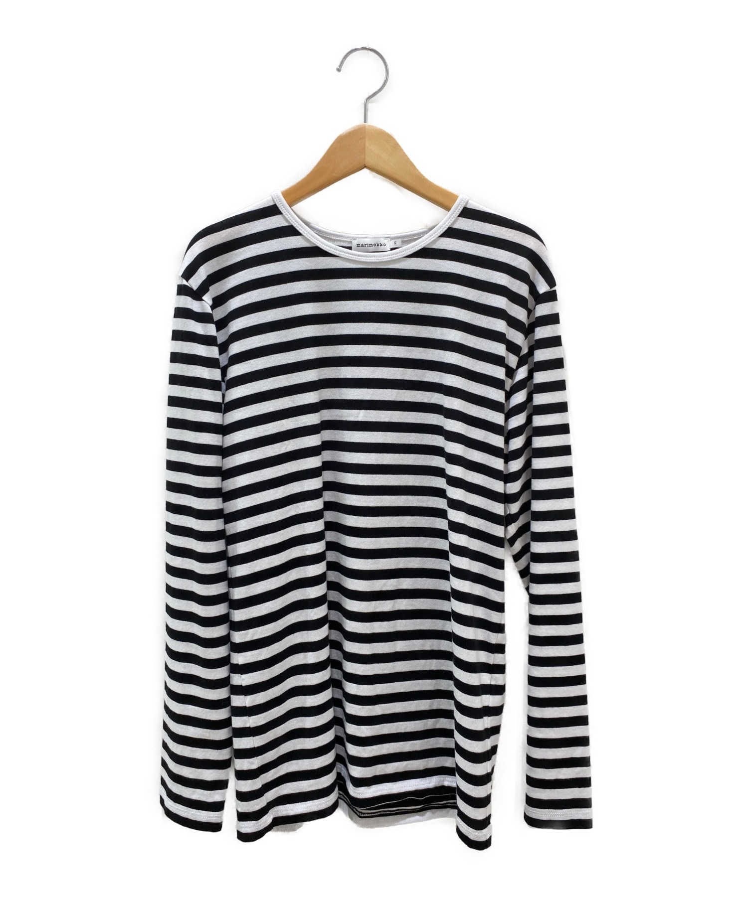 marimekko (マリメッコ) ボーダーTシャツ ホワイト×ブラック サイズ:xs