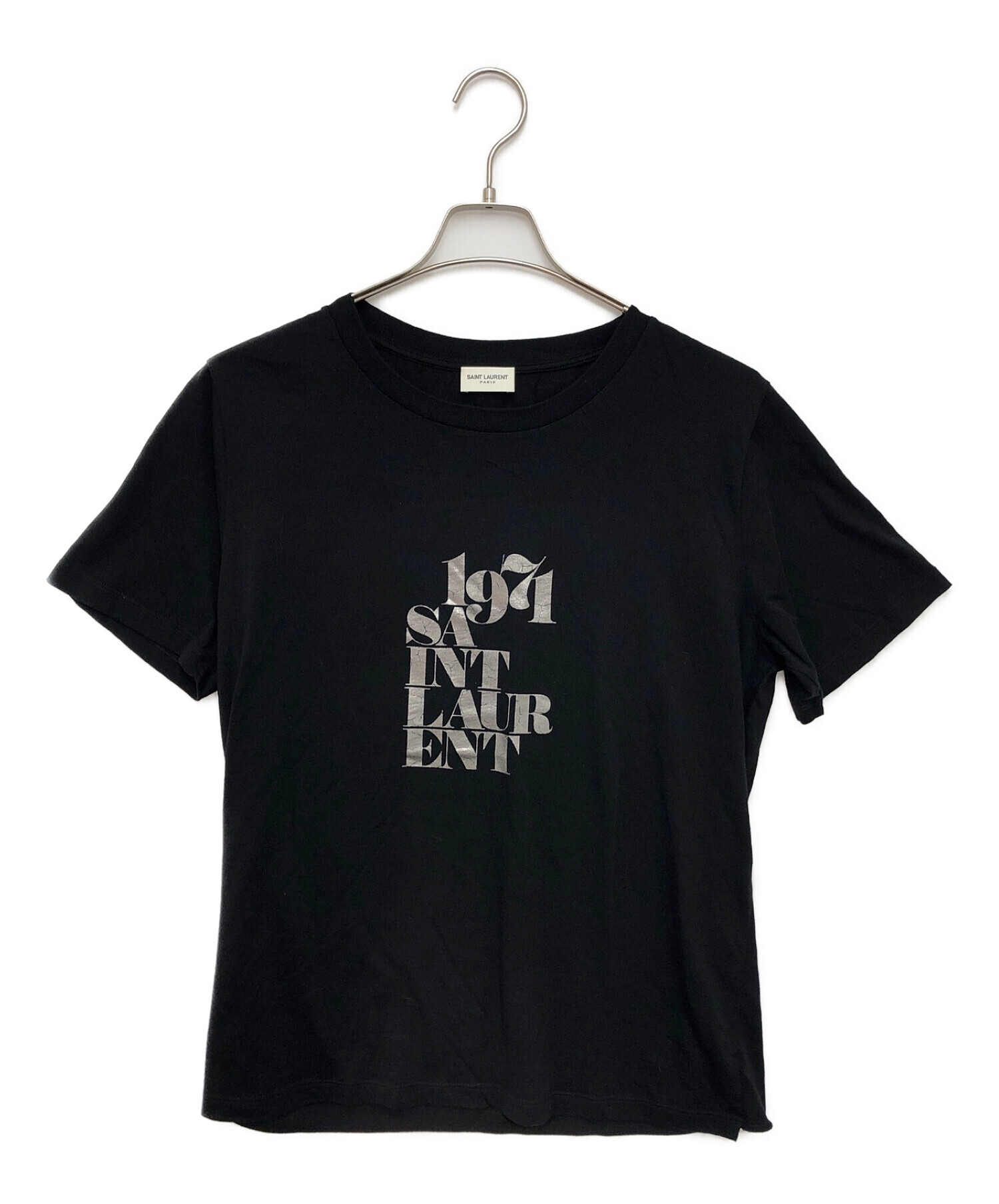 Saint Laurent Paris (サンローランパリ) 半袖Tシャツ ブラック サイズ:M