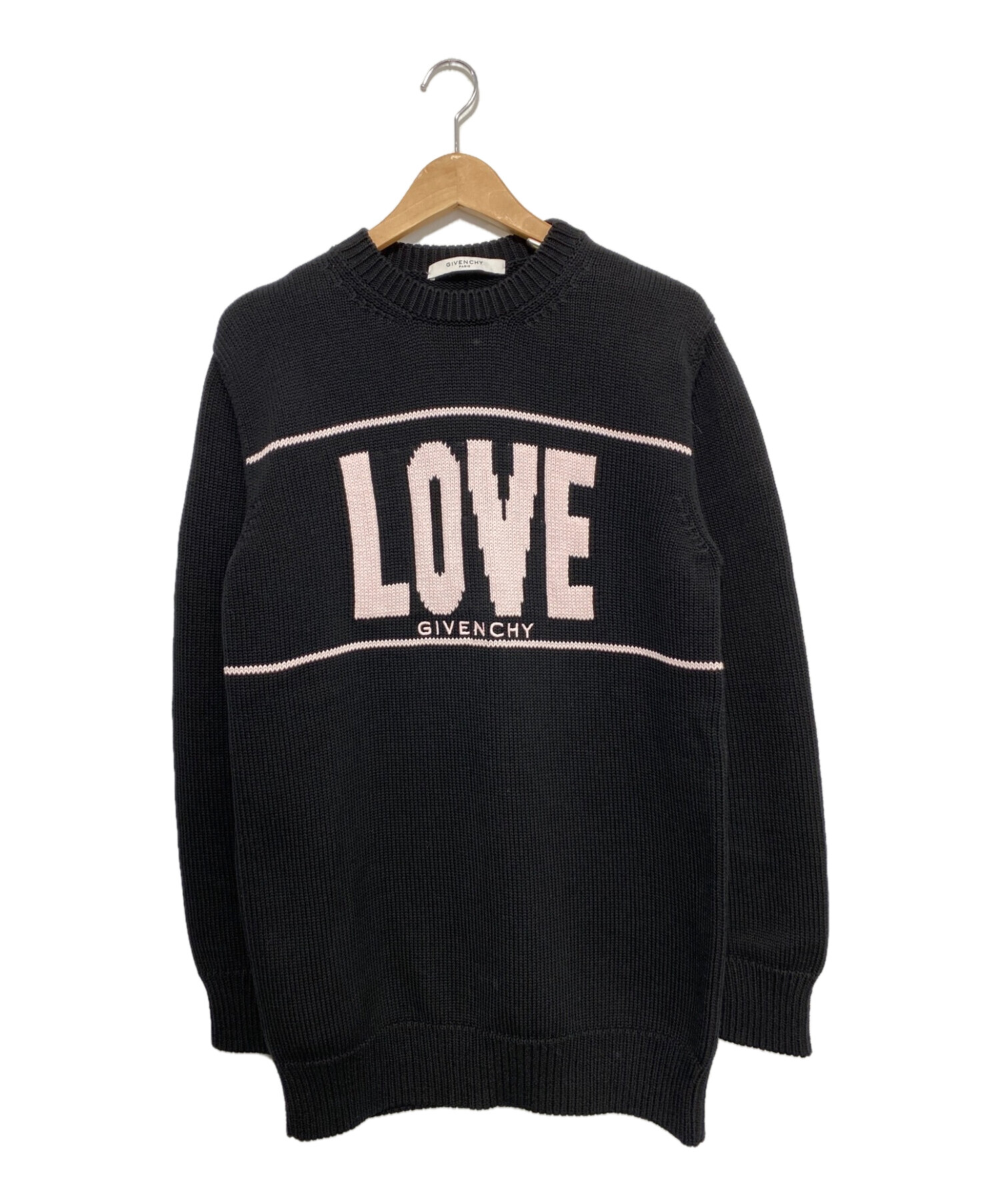 中古・古着通販】GIVENCHY (ジバンシィ) LOVEニット ブラック サイズ 