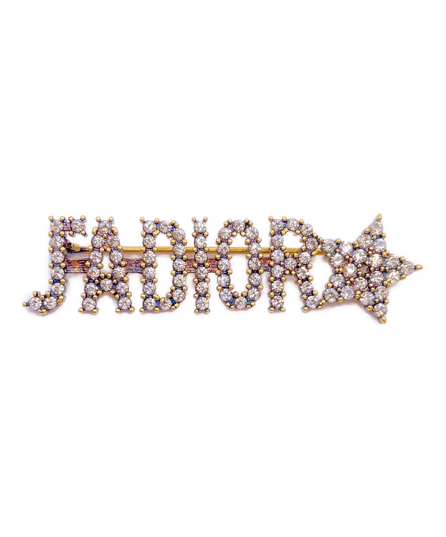 Christian Dior (クリスチャン ディオール) J'ADIORラインストーンブローチ サイズ:-