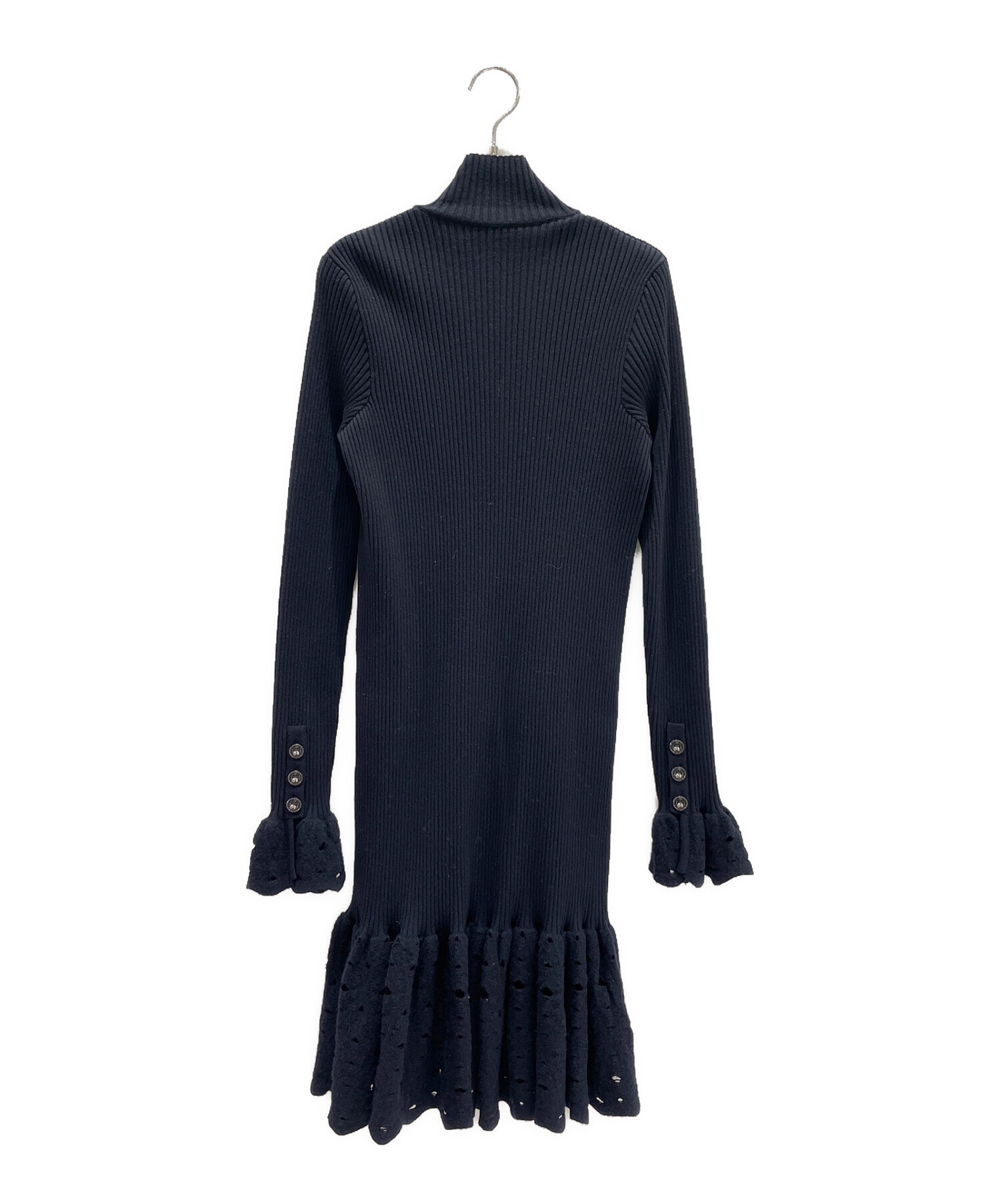 中古・古着通販】CHANEL (シャネル) ニットワンピース ネイビー サイズ 