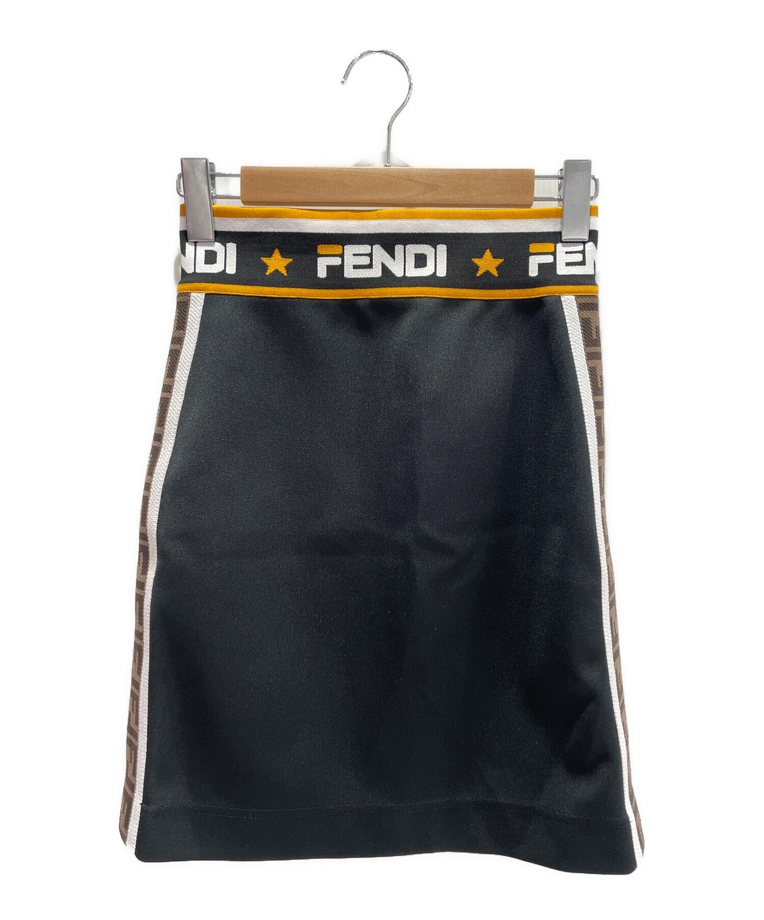 新品【FENDI】フェンディ　デザインウールバイカラースカート　４０