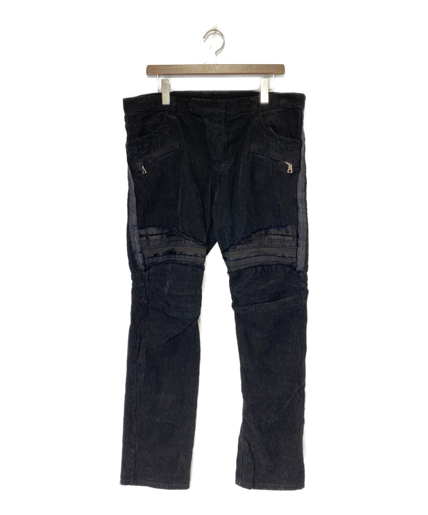 BALMAIN バルマン バイカー パンツ ブラック デニム 28 BALMAIN