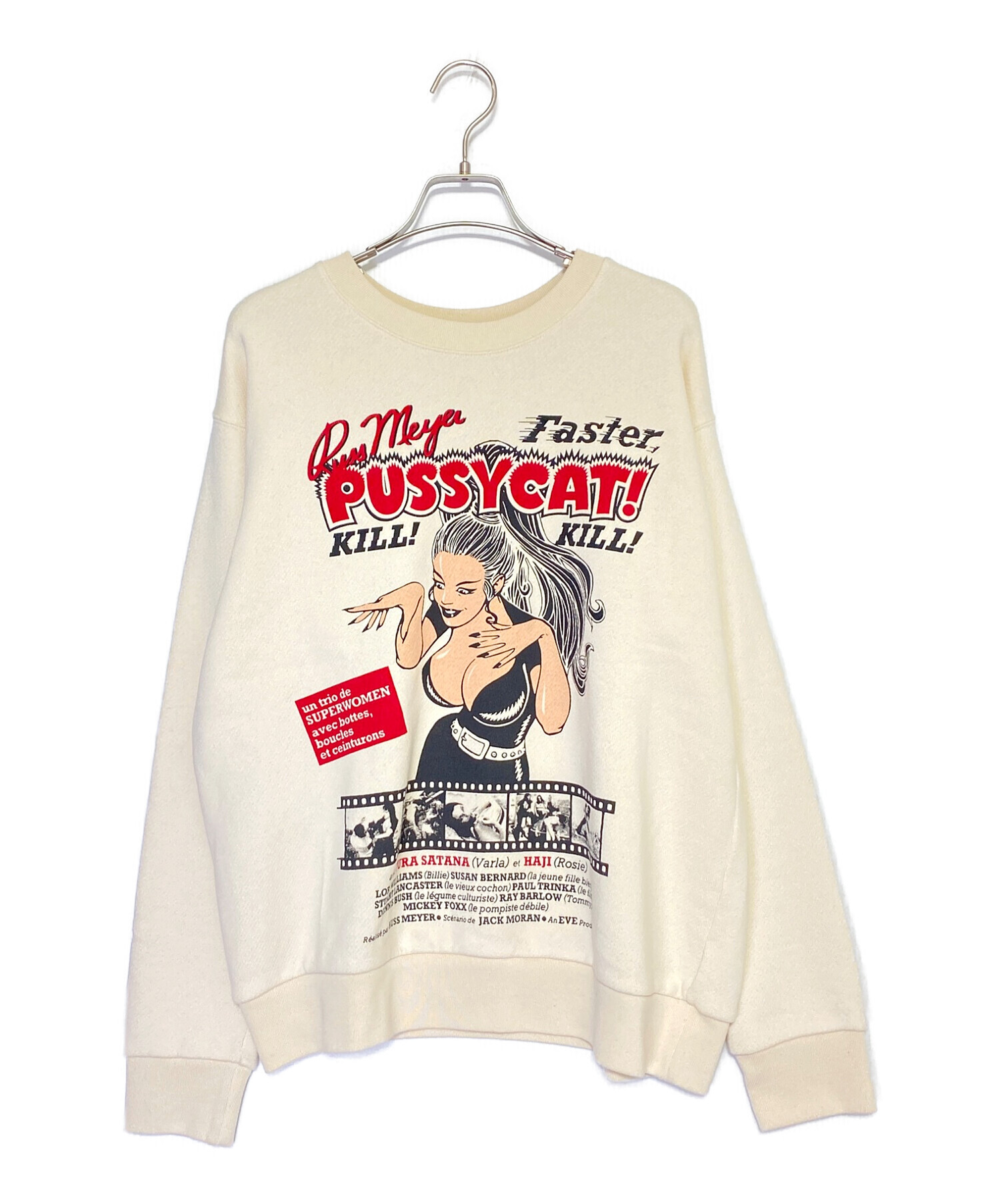 GUCCI (グッチ) Kill Faster Pussycat Print Sweatshirt アイボリー サイズ:S