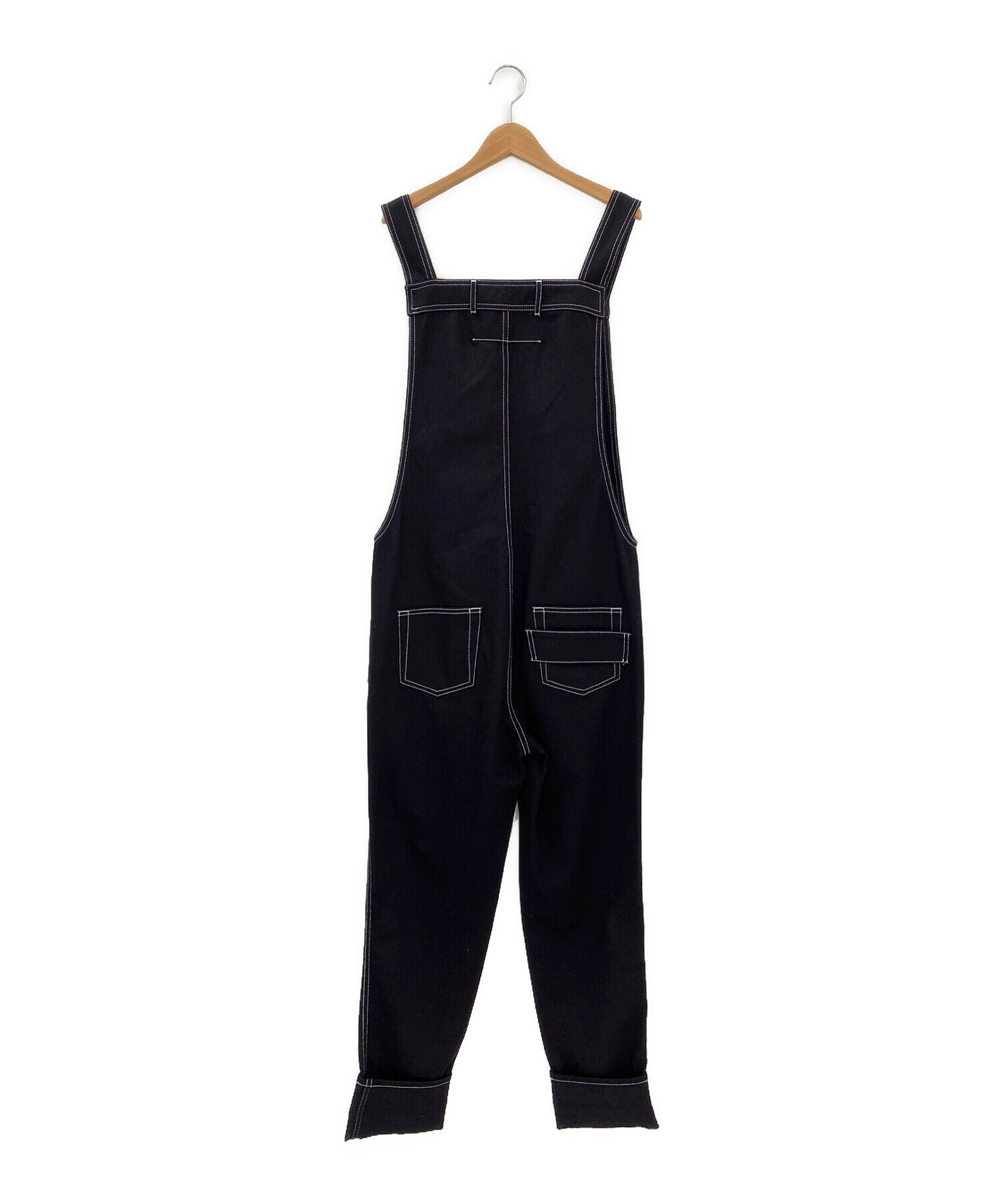 中古・古着通販】GIVENCHY (ジバンシィ) デニムサロペット ブラック 