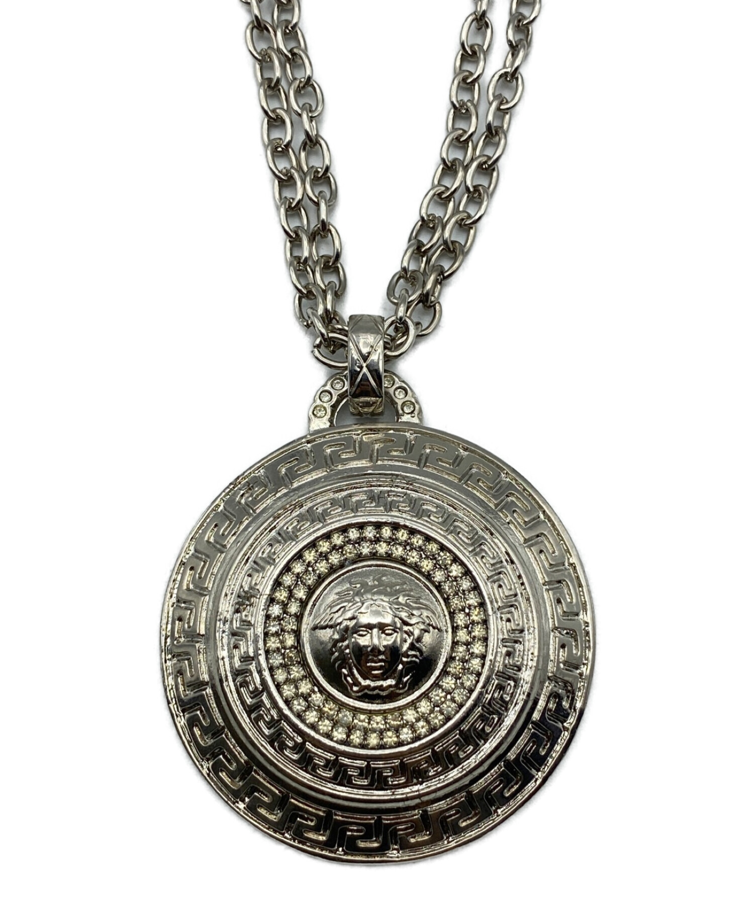 Versace ヴェルサーチェ ネックレス ラインストーン メデューサ 