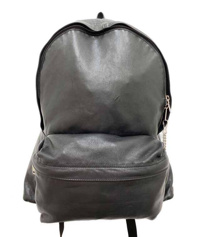 中古・古着通販】CELINE (セリーヌ) レザーバックパック ブラック 