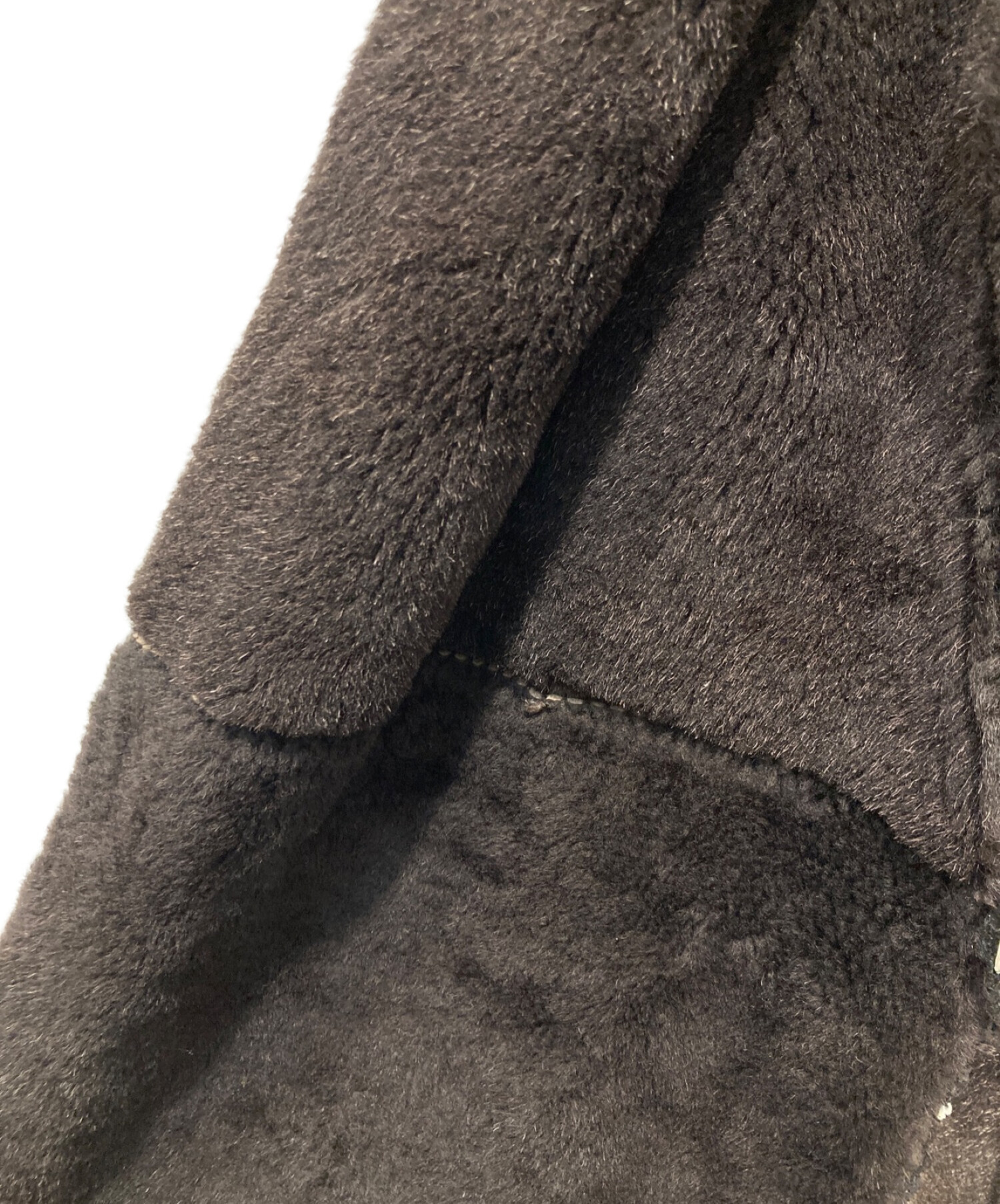 中古・古着通販】MARNI (マルニ) ノーカラームートンコート ブラウン 
