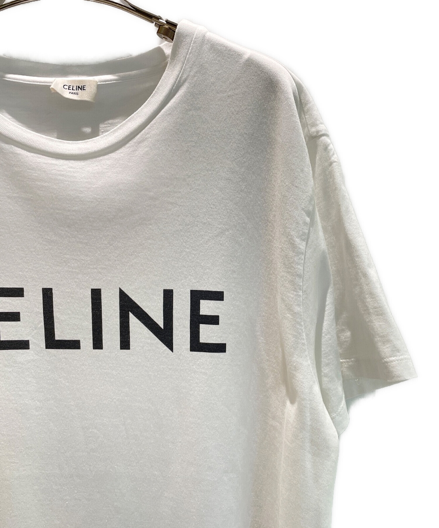 CELINE (セリーヌ) フロントロゴTシャツ ホワイト サイズ:XL
