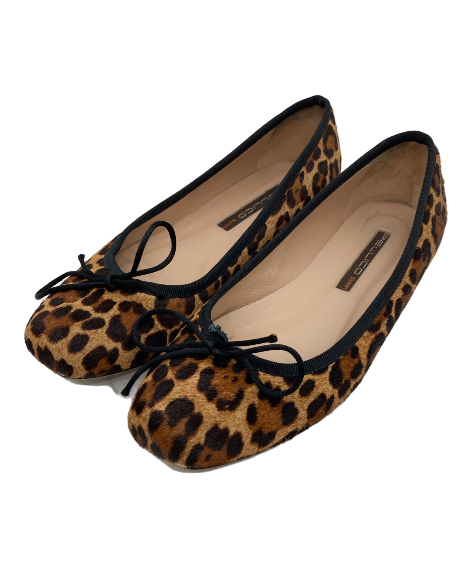 美品 ペリーコ 23.5 ベネレ フラットシューズ スエード 本革 グリーン系