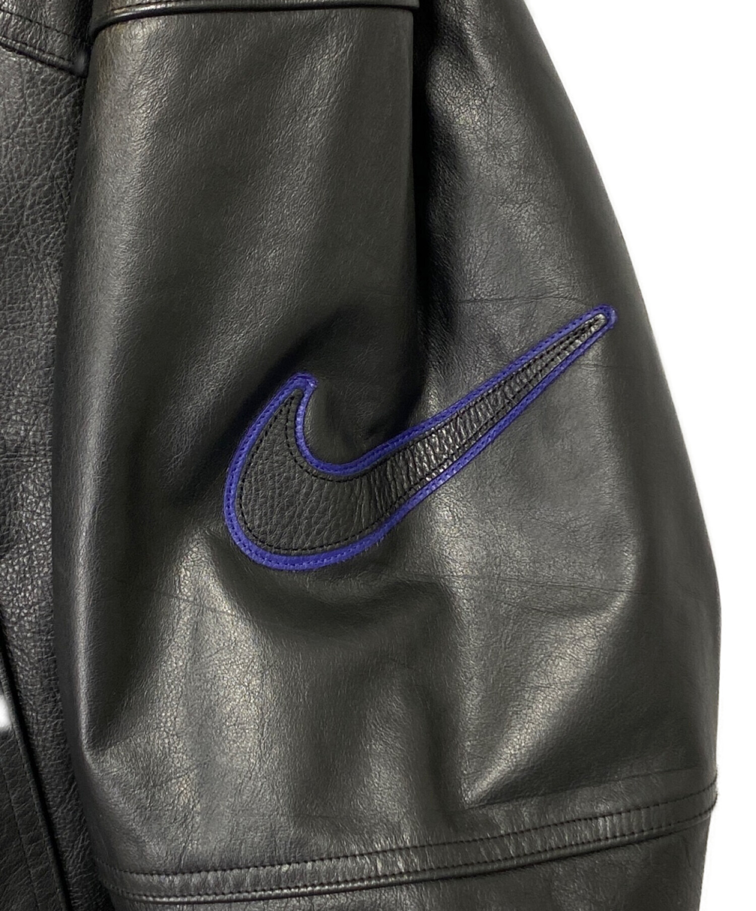 SUPREME (シュプリーム) NIKE (ナイキ) Leather Anorak ブラック サイズ:M