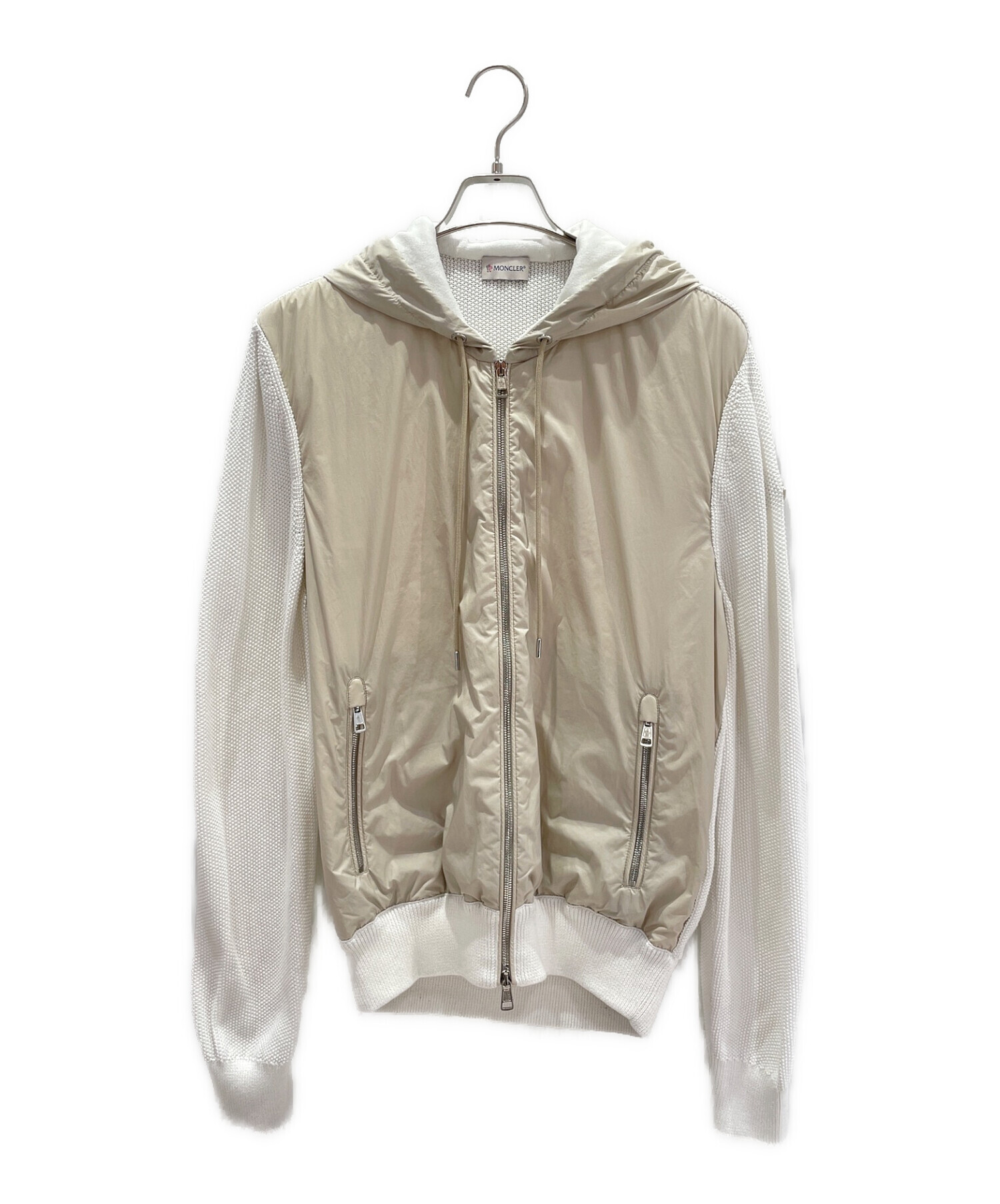 MONCLER　フーディブルゾン　アイボリー MONCLERフーディブルゾンアイボリー