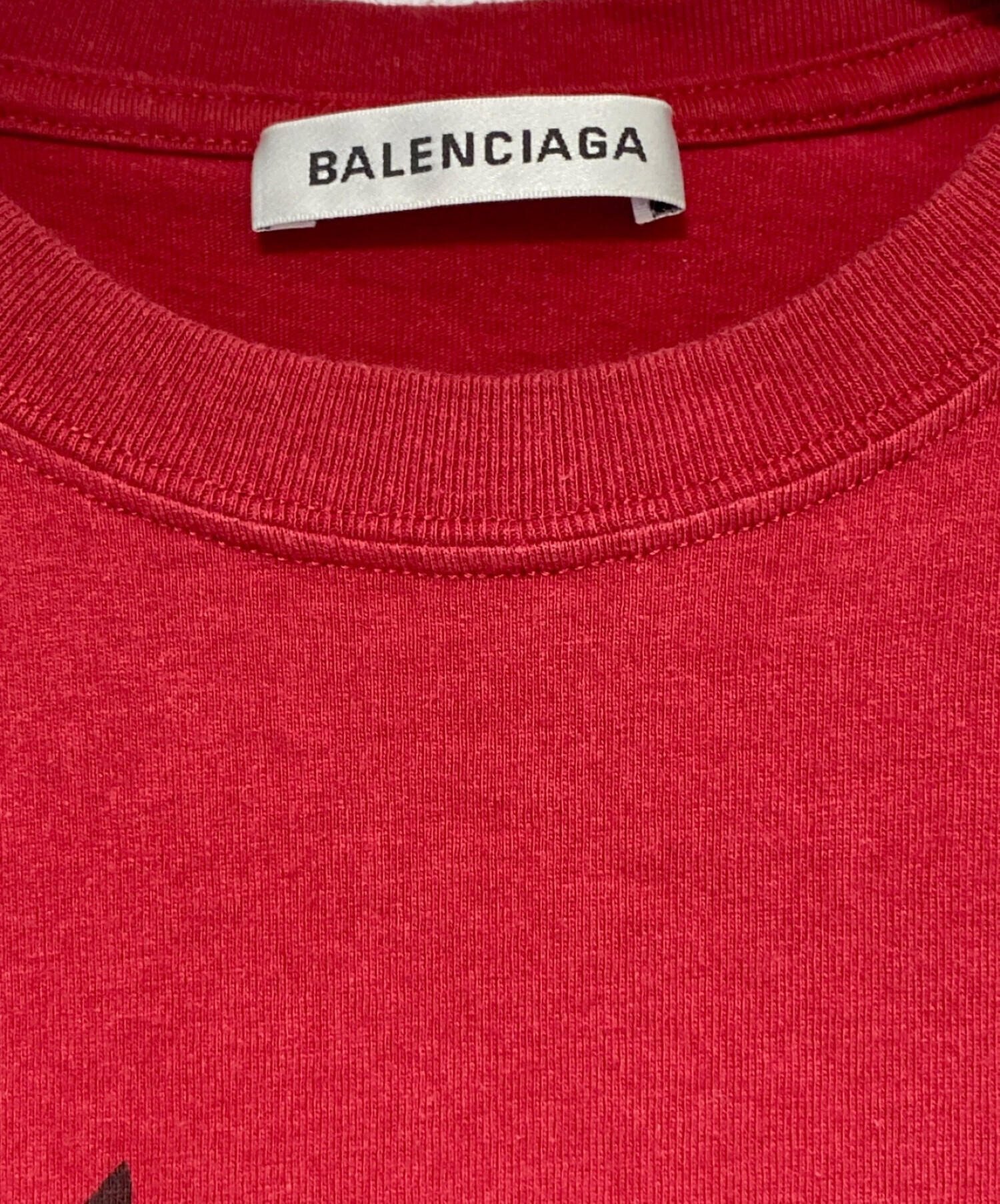 BALENCIAGA (バレンシアガ) BBロゴTシャツ レッド サイズ:XS