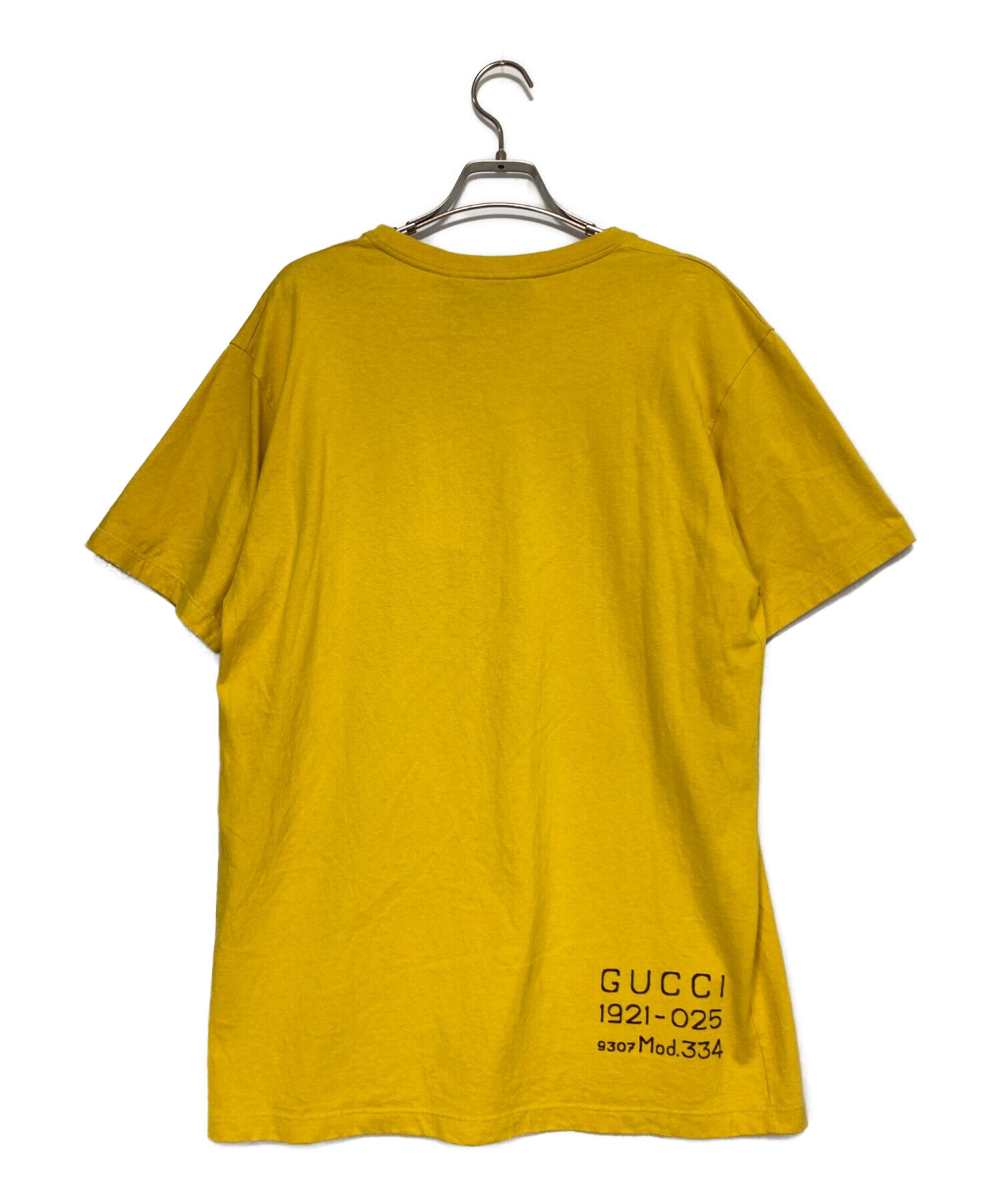 中古・古着通販】GUCCI (グッチ) バックプリントTシャツ イエロー 