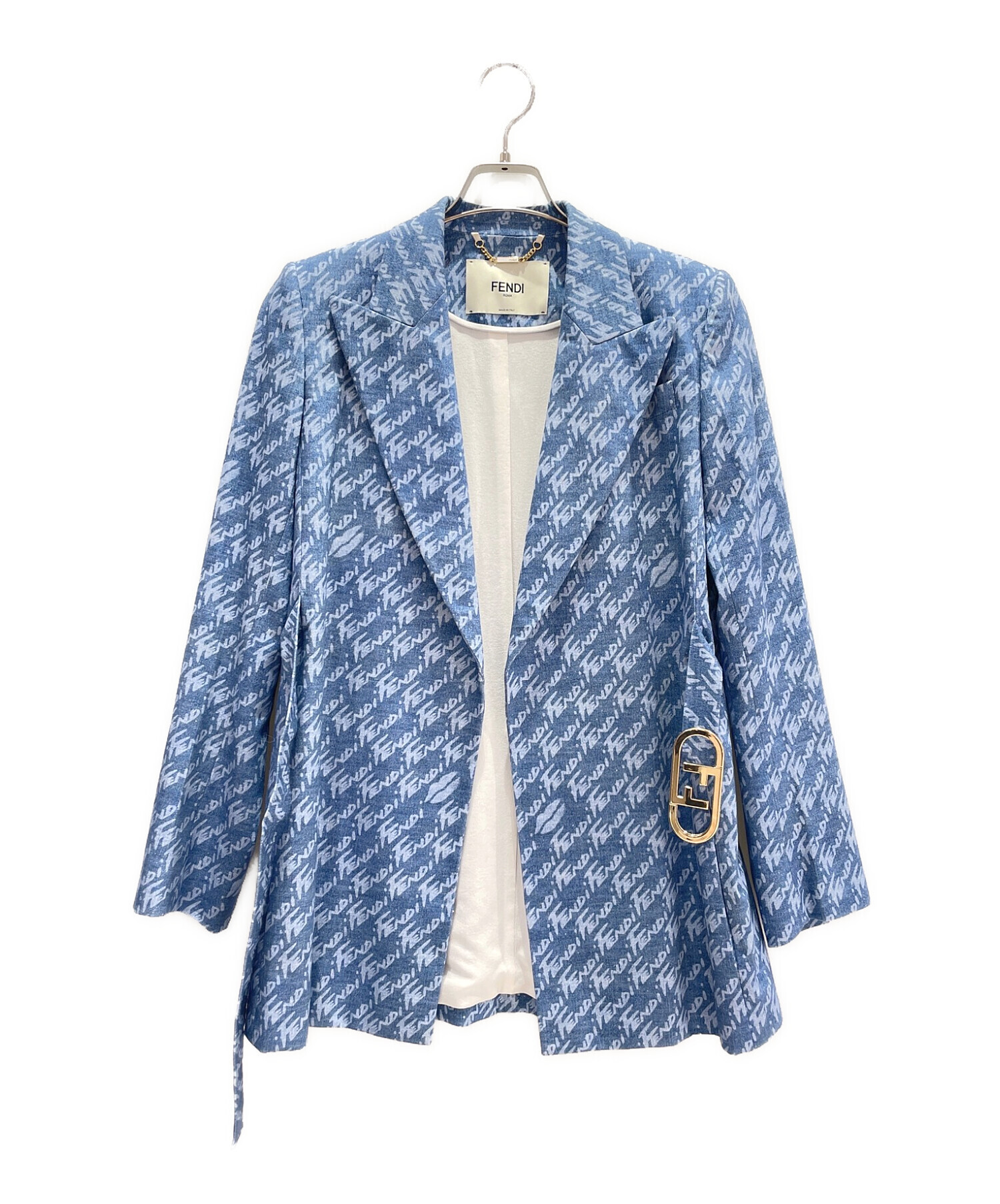 FENDI (フェンディ) Chambray jacket ブルー サイズ:40
