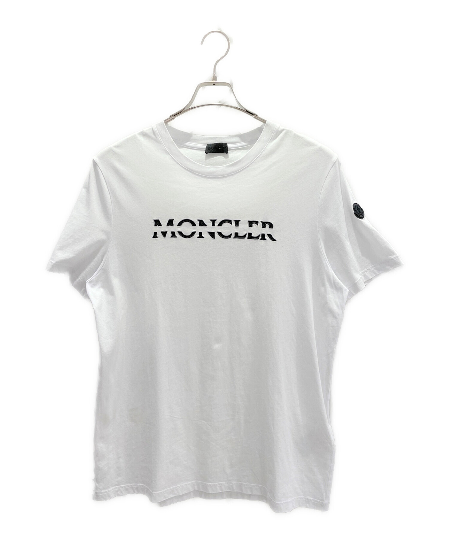 中古・古着通販】MONCLER (モンクレール) ロゴTシャツ ホワイト サイズ